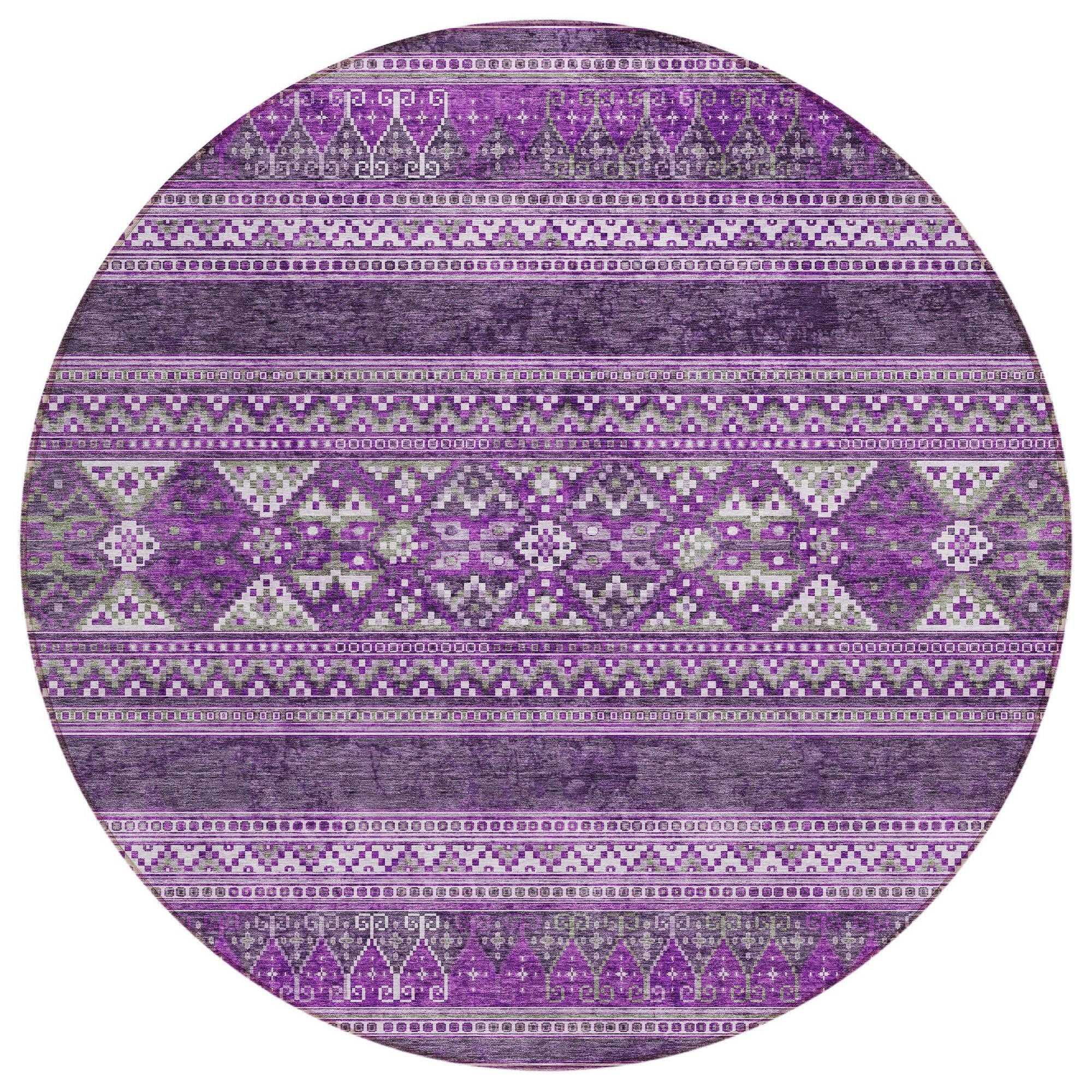 Machine Made ACN714 Purple  Rugs #color_purple 