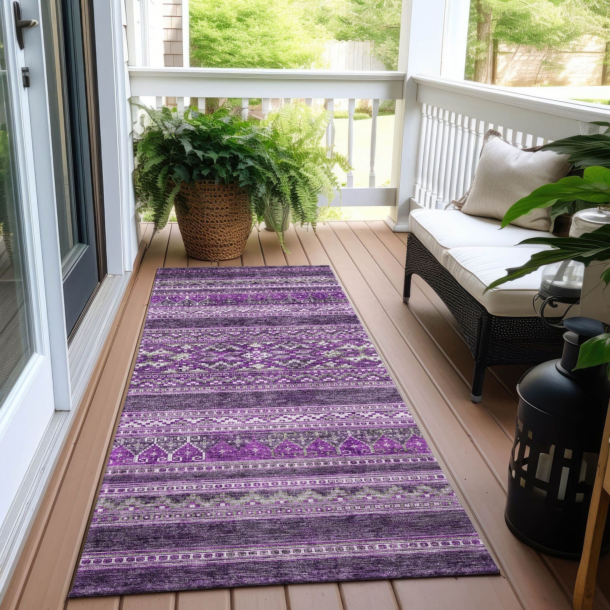 Machine Made ACN714 Purple  Rugs #color_purple 