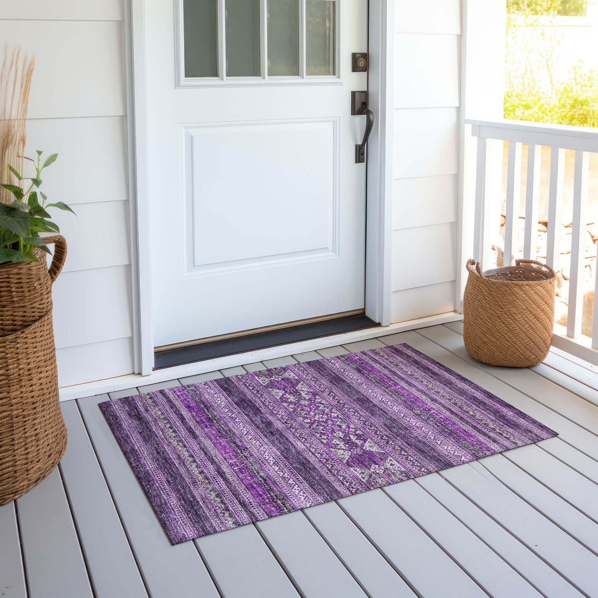 Machine Made ACN714 Purple  Rugs #color_purple 