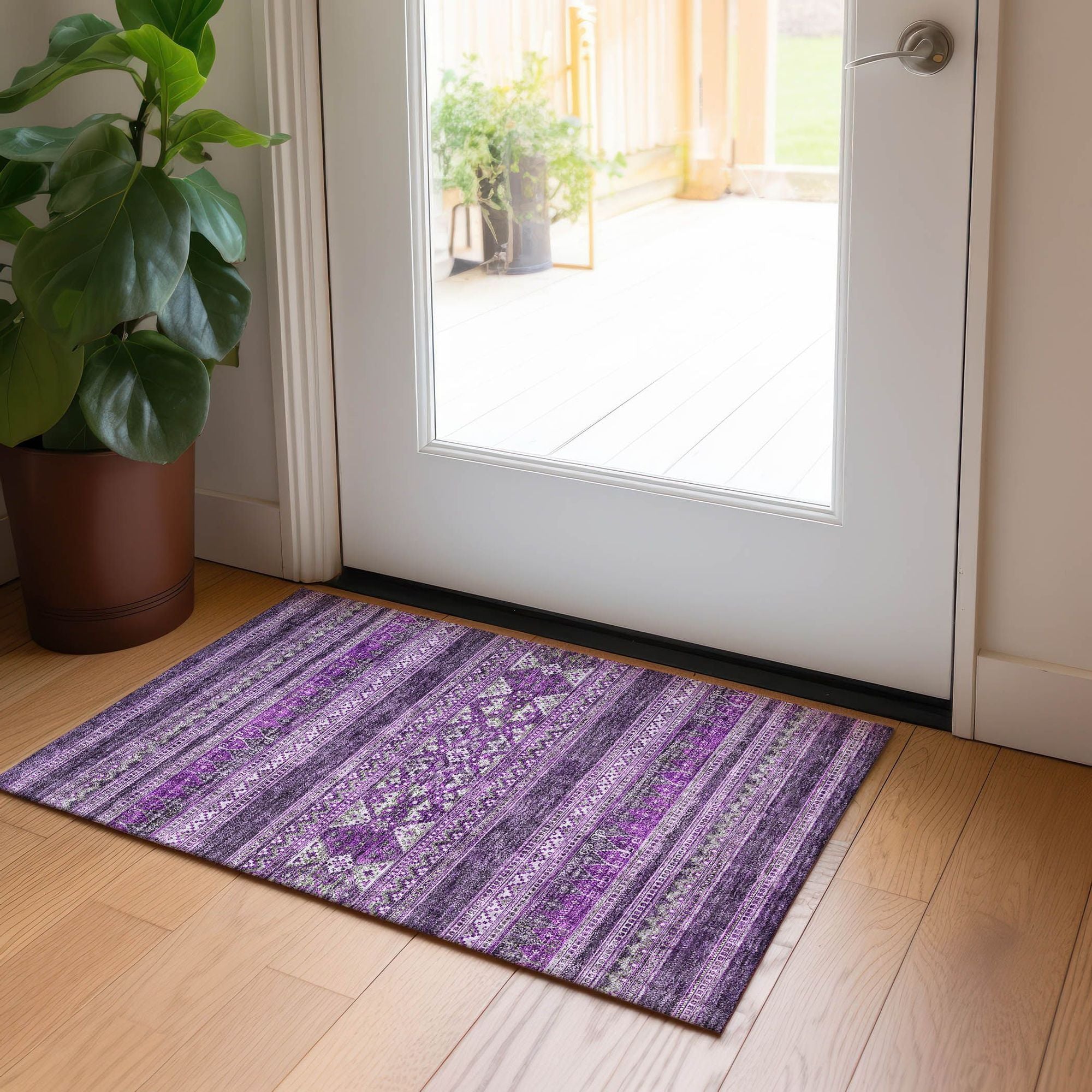 Machine Made ACN714 Purple  Rugs #color_purple 