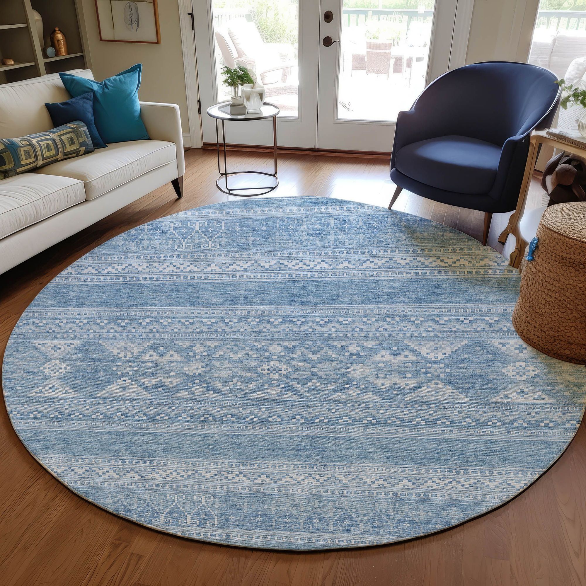 Machine Made ACN714 Sky Blue Rugs #color_sky blue