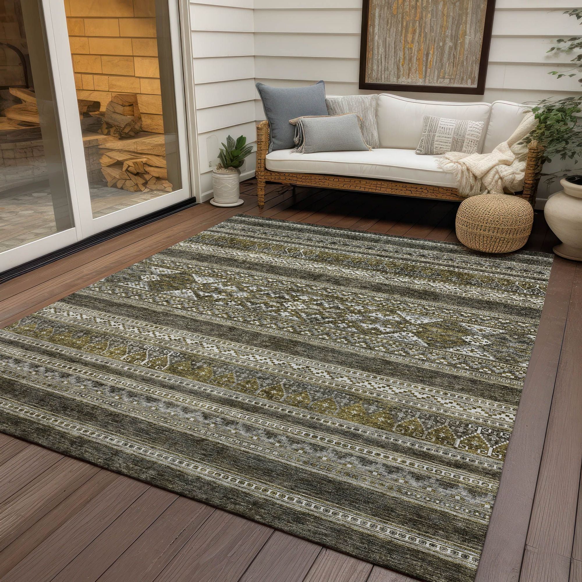 Machine Made ACN714 Taupe Brown Rugs #color_taupe brown