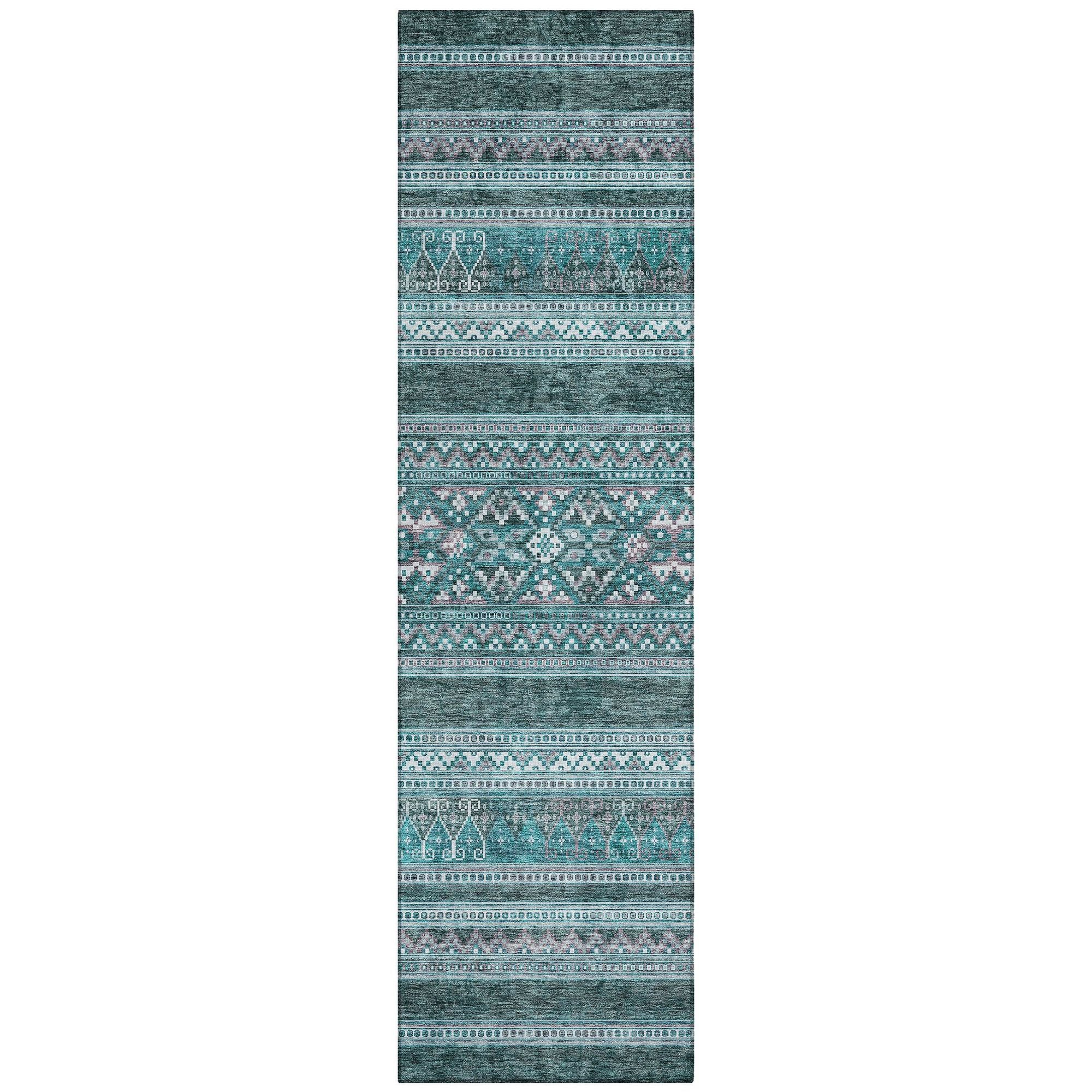 Machine Made ACN714 Teal  Rugs #color_teal 