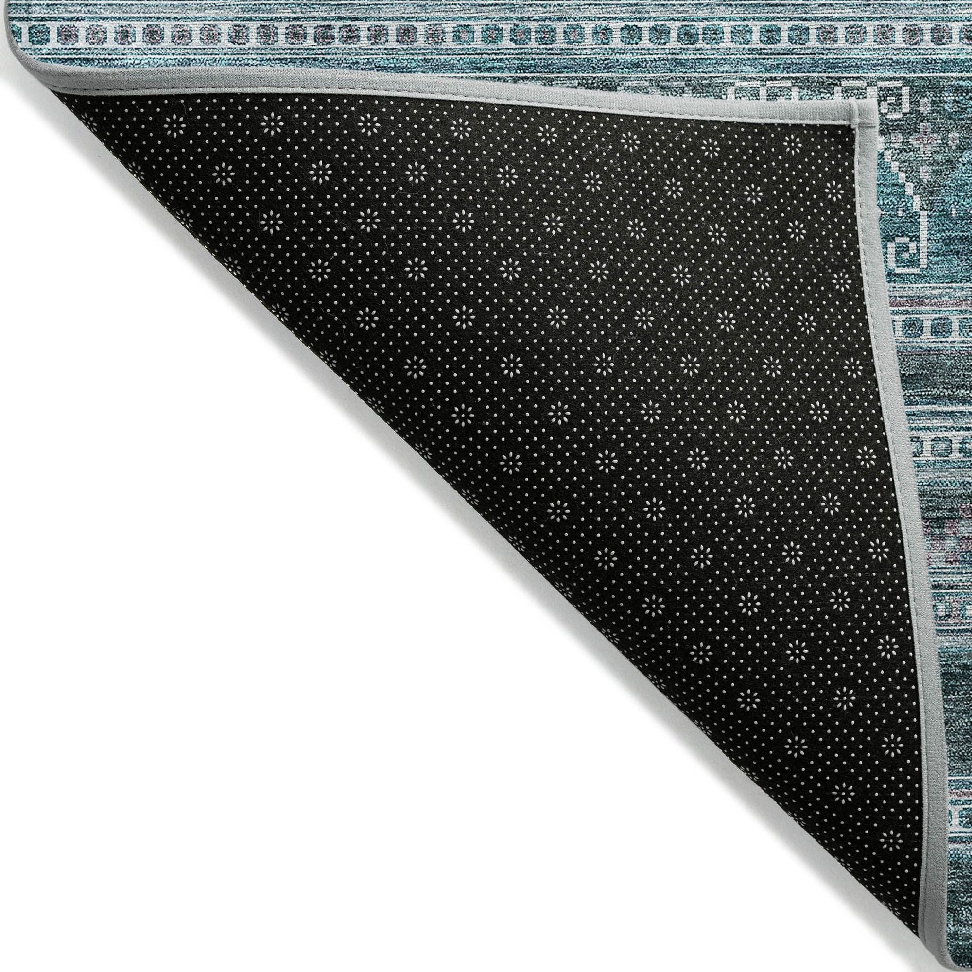 Machine Made ACN714 Teal  Rugs #color_teal 