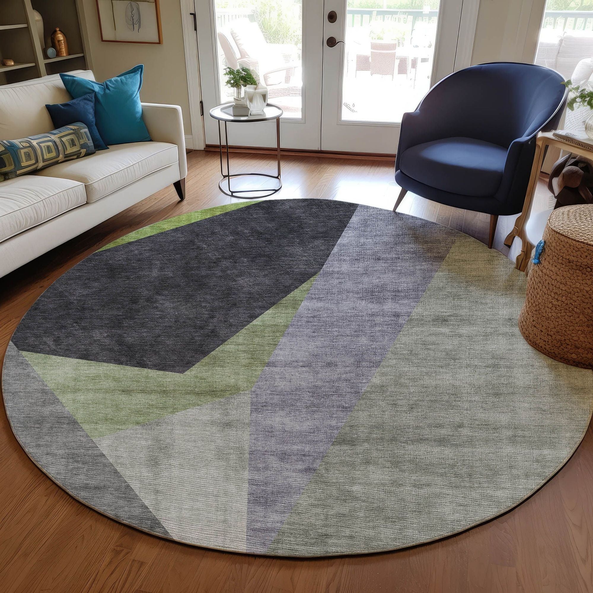 Machine Made ACN716 Sage Green Rugs #color_sage green