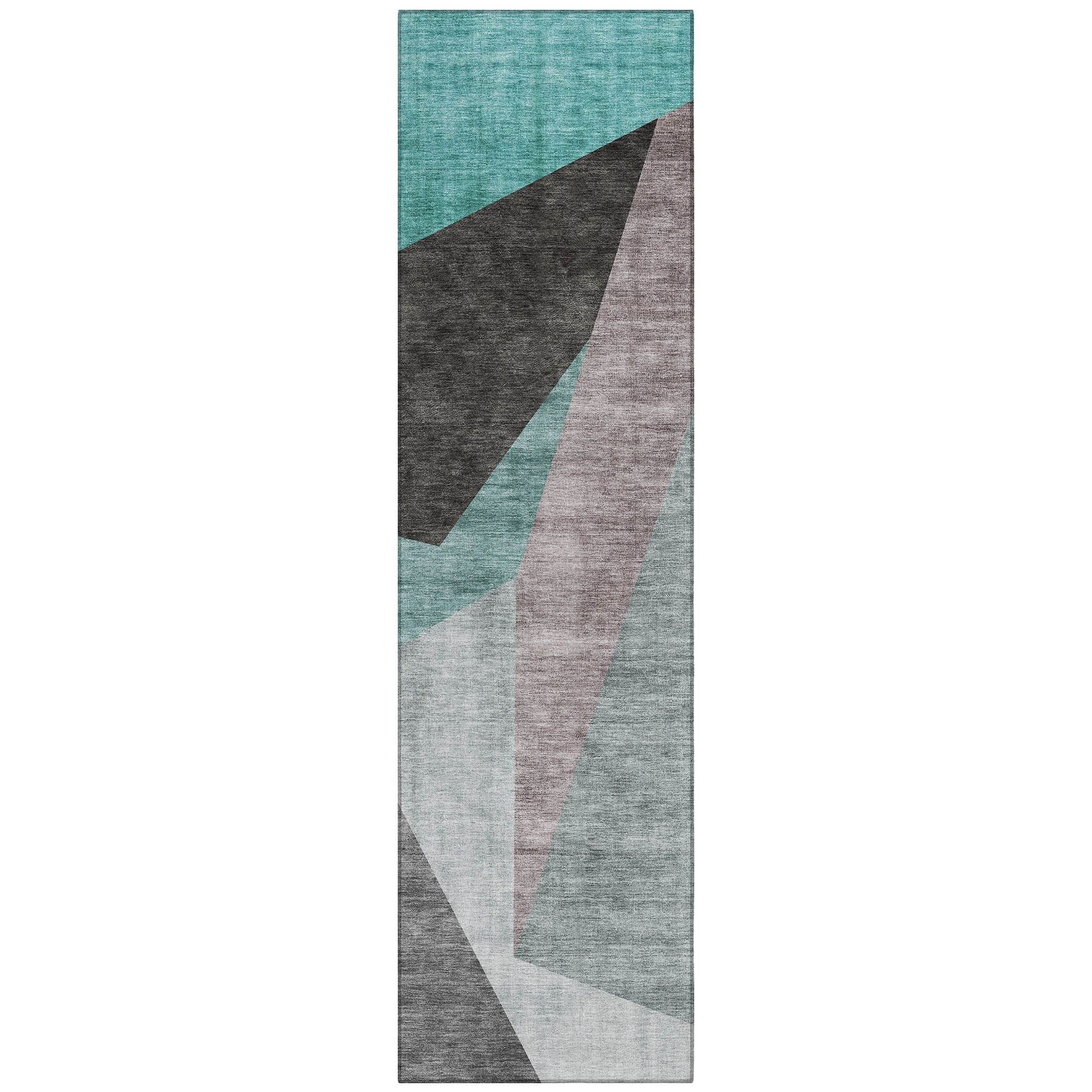 Machine Made ACN716 Teal  Rugs #color_teal 