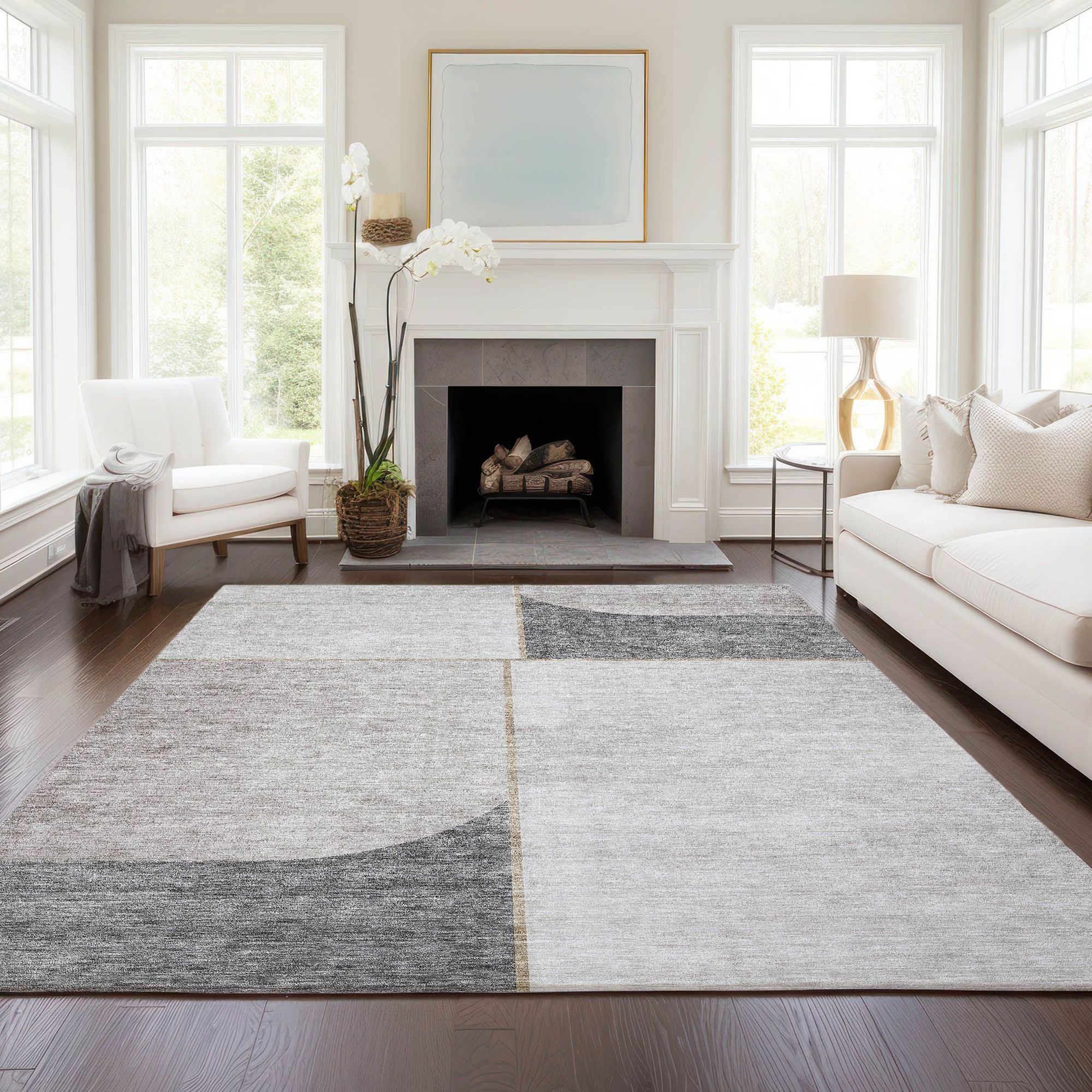 Machine Made ACN717 Taupe Brown Rugs #color_taupe brown