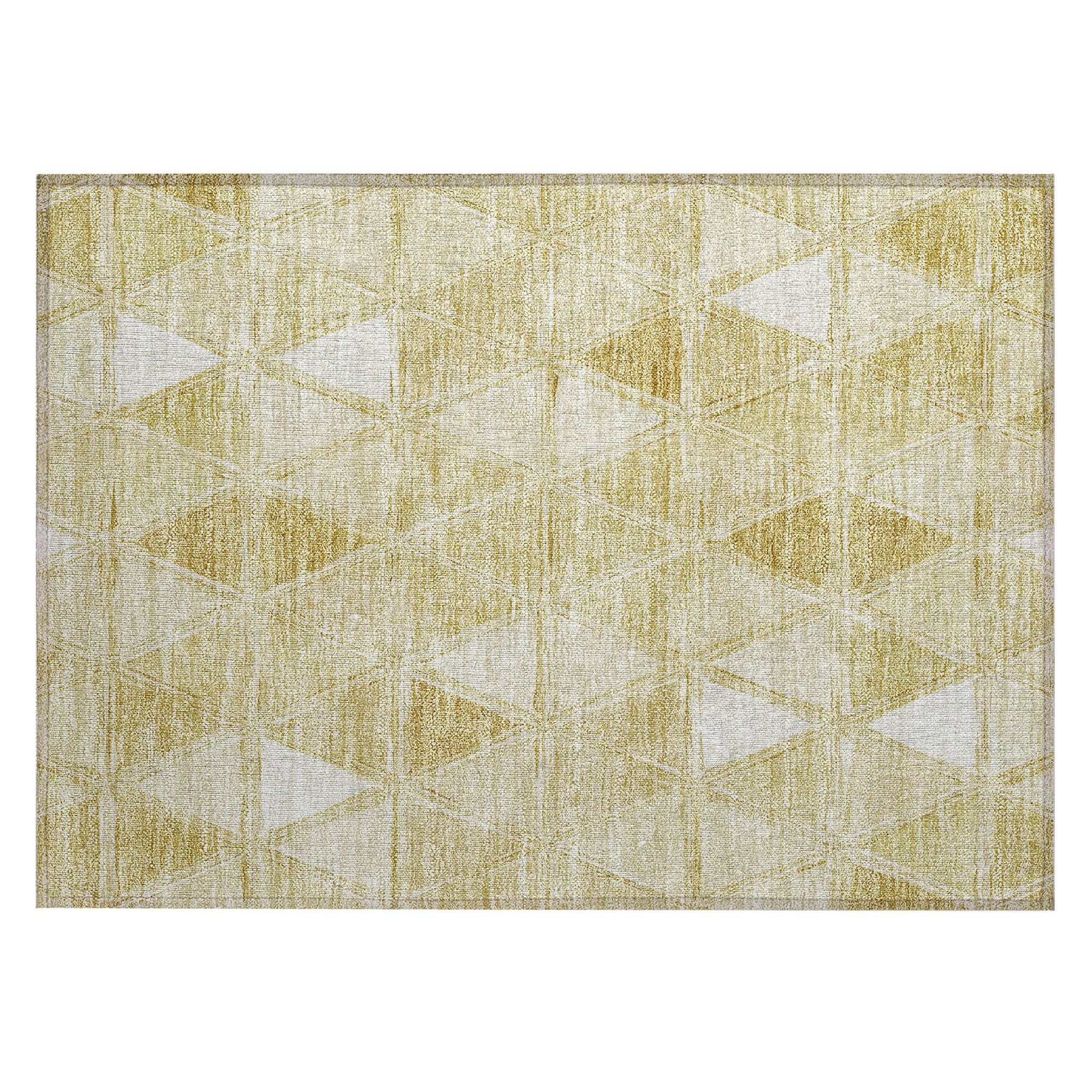 Machine Made ACN722 Gold  Rugs #color_gold 