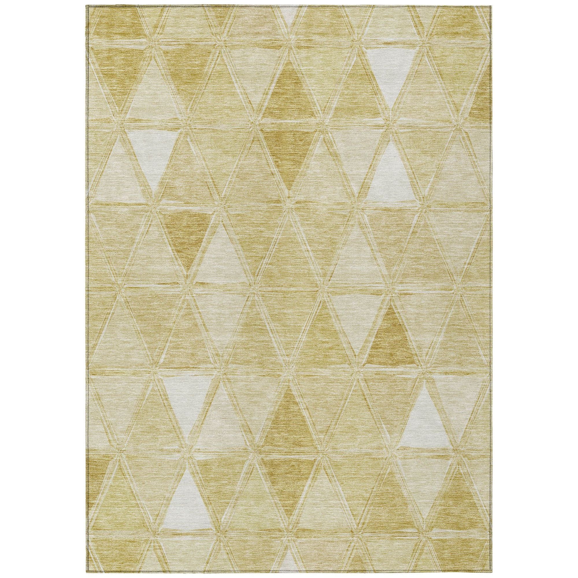 Machine Made ACN722 Gold  Rugs #color_gold 