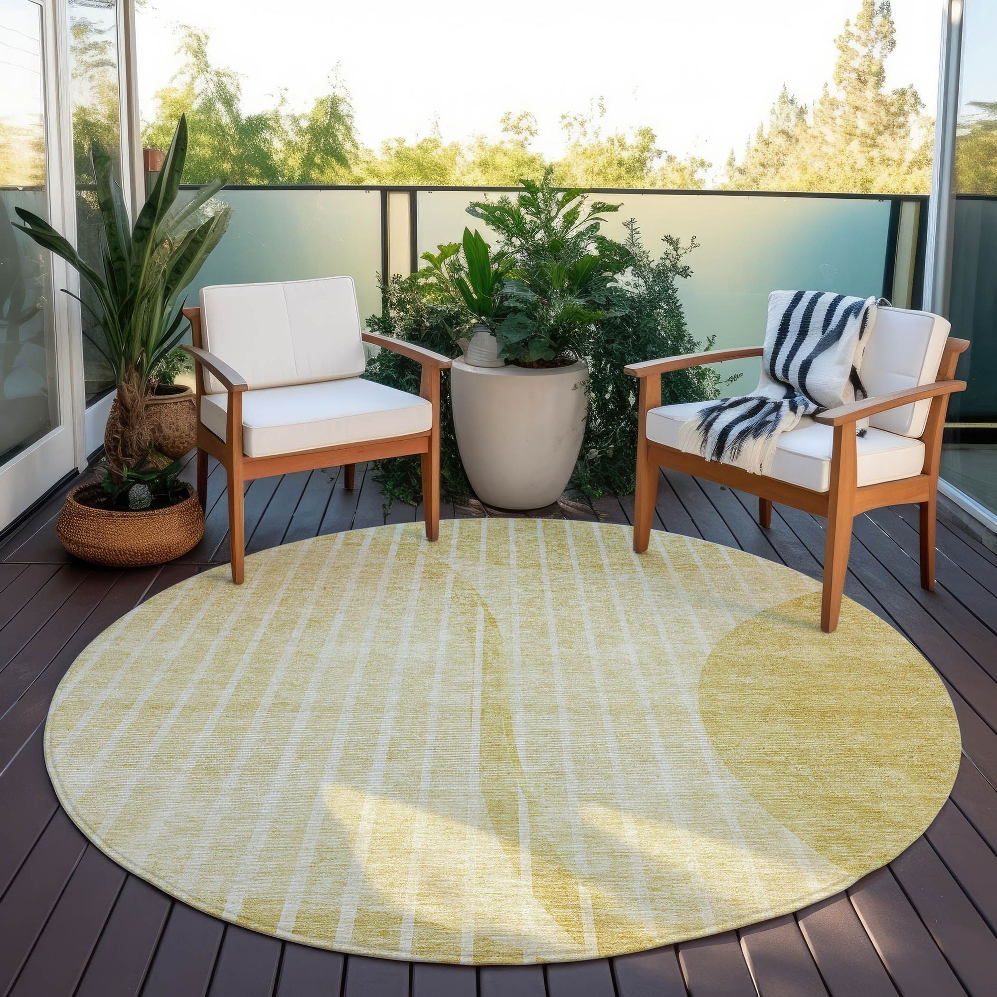 Machine Made ACN723 Gold  Rugs #color_gold 