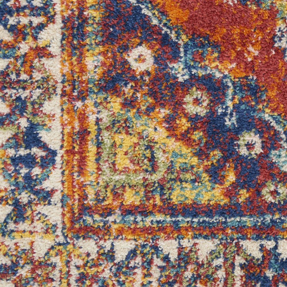 Allur ALR02 Orange Multicolor Rugs #color_orange multicolor