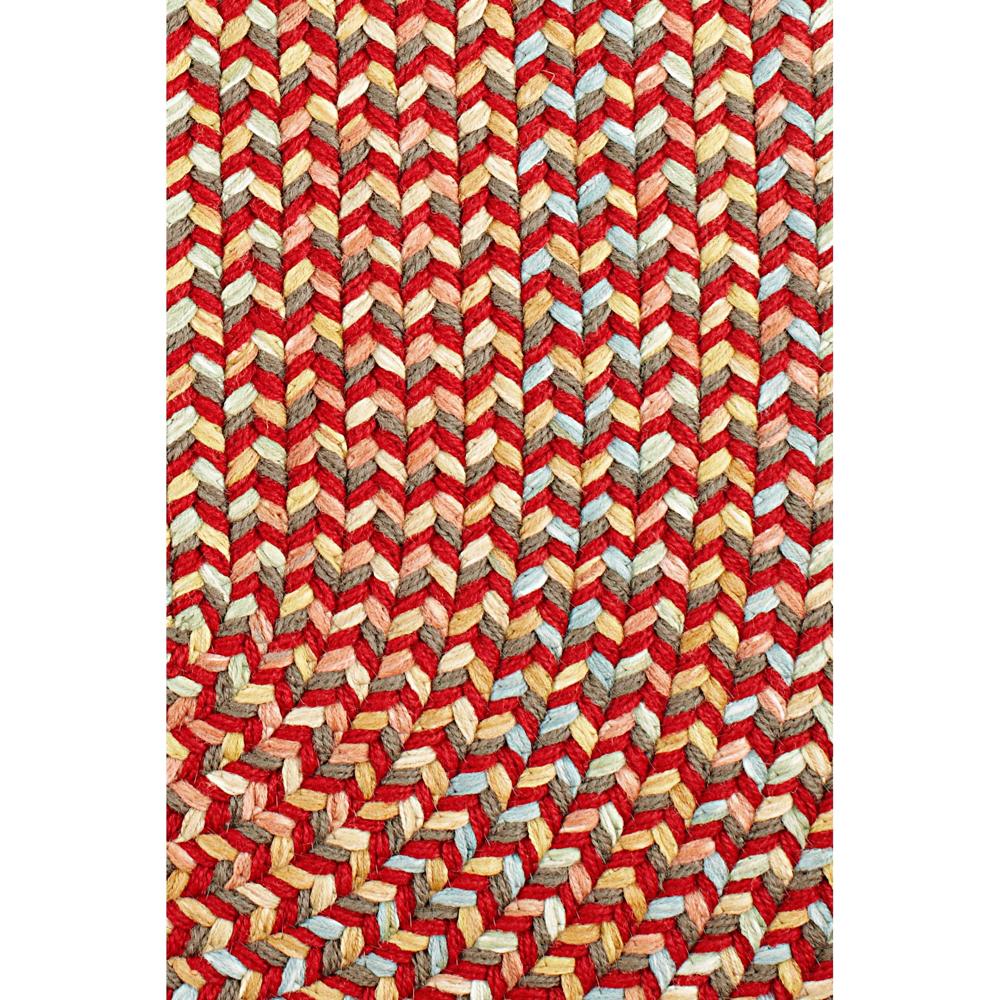 Confetti Bright & Bold 5-Carrier Braided Rug - Red