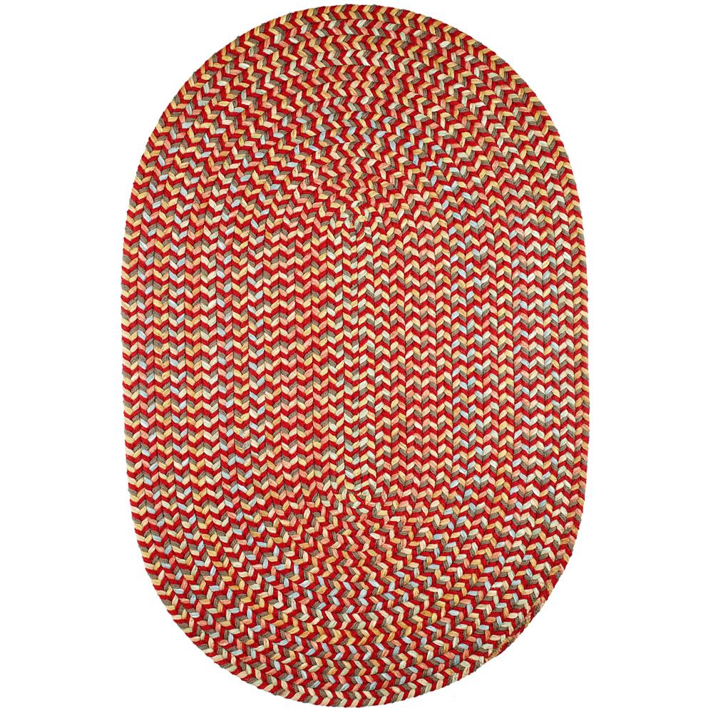 Confetti Bright & Bold 5-Carrier Braided Rug - Red