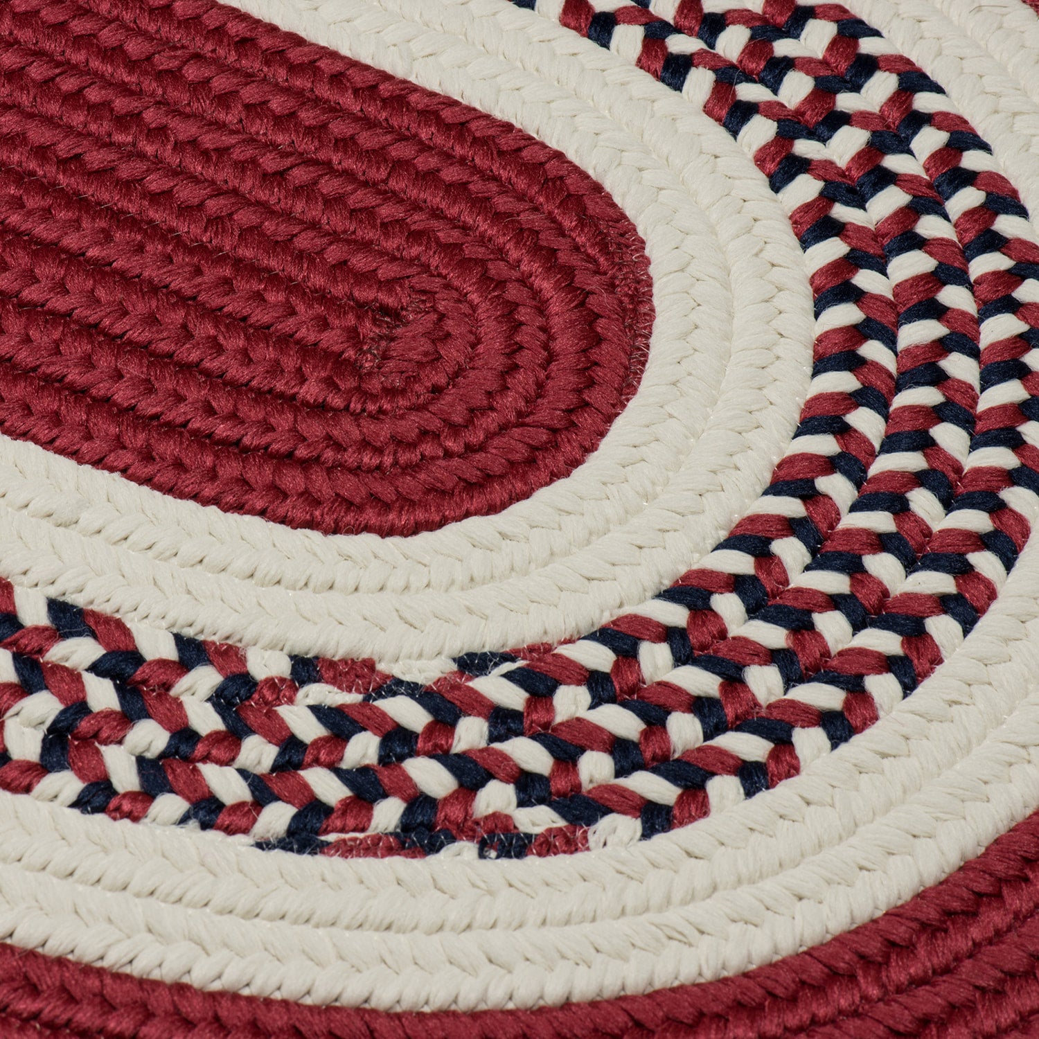 Farmhouse Braided Rug - Made in USA - Patriot Red
