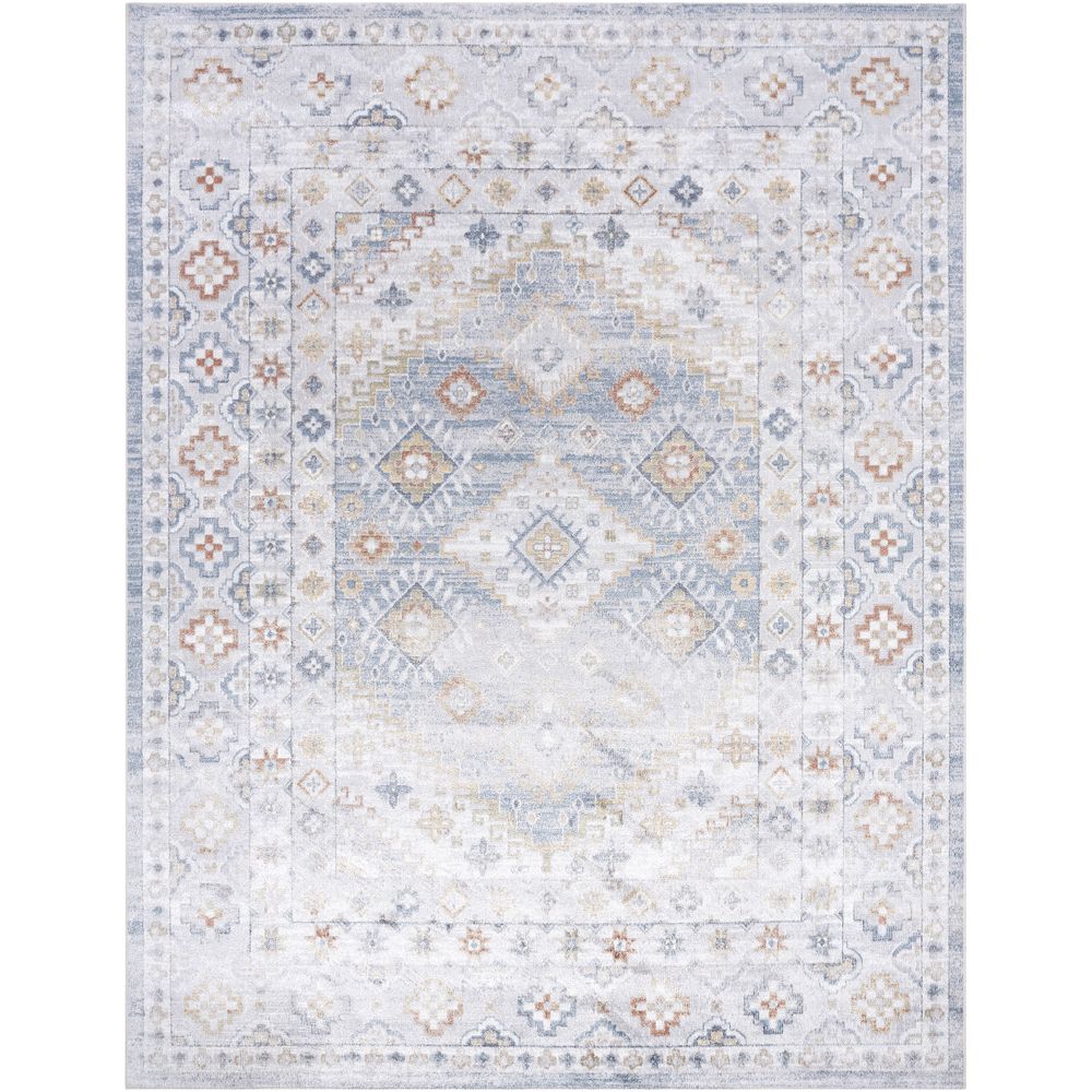 Machine Woven LLL-2371 Light Silver, White Rugs #color_light silver, white