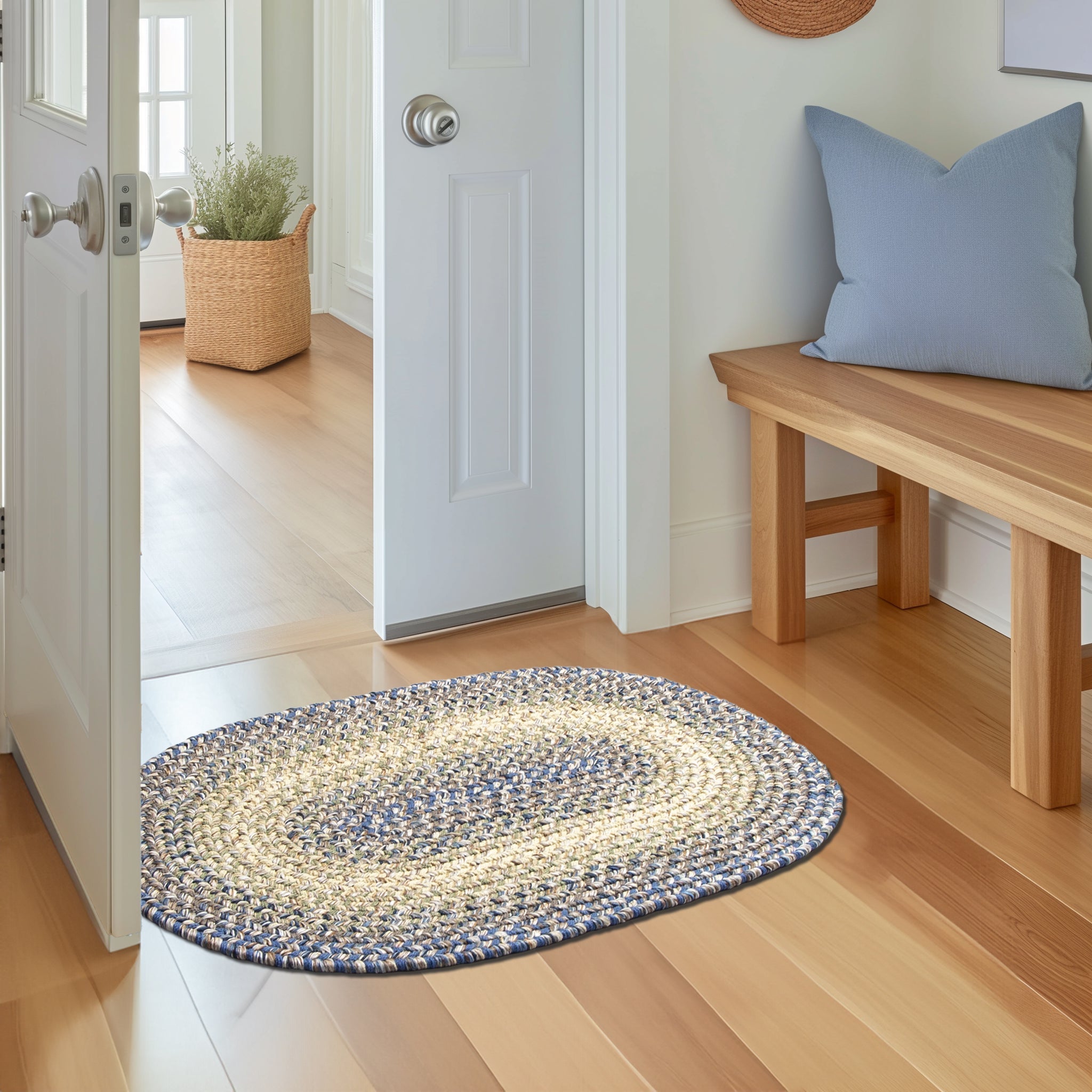 Ridgewood Indoor Outdoor Braided Rug #color_Blue