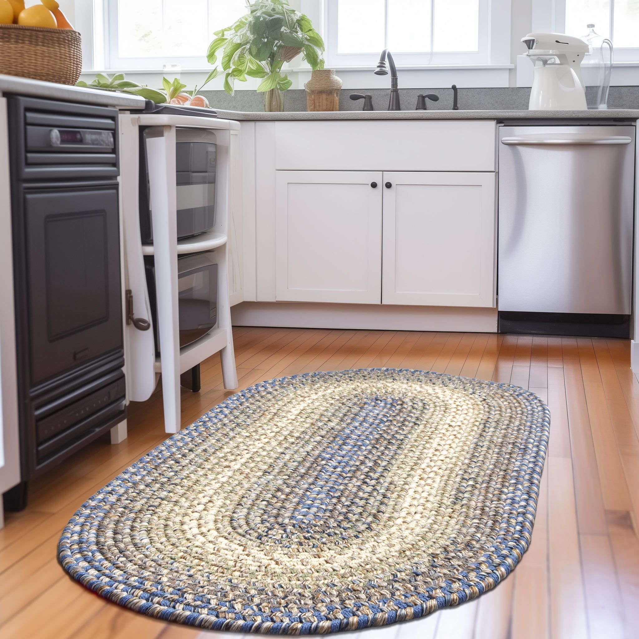 Ridgewood Indoor Outdoor Braided Rug #color_Blue