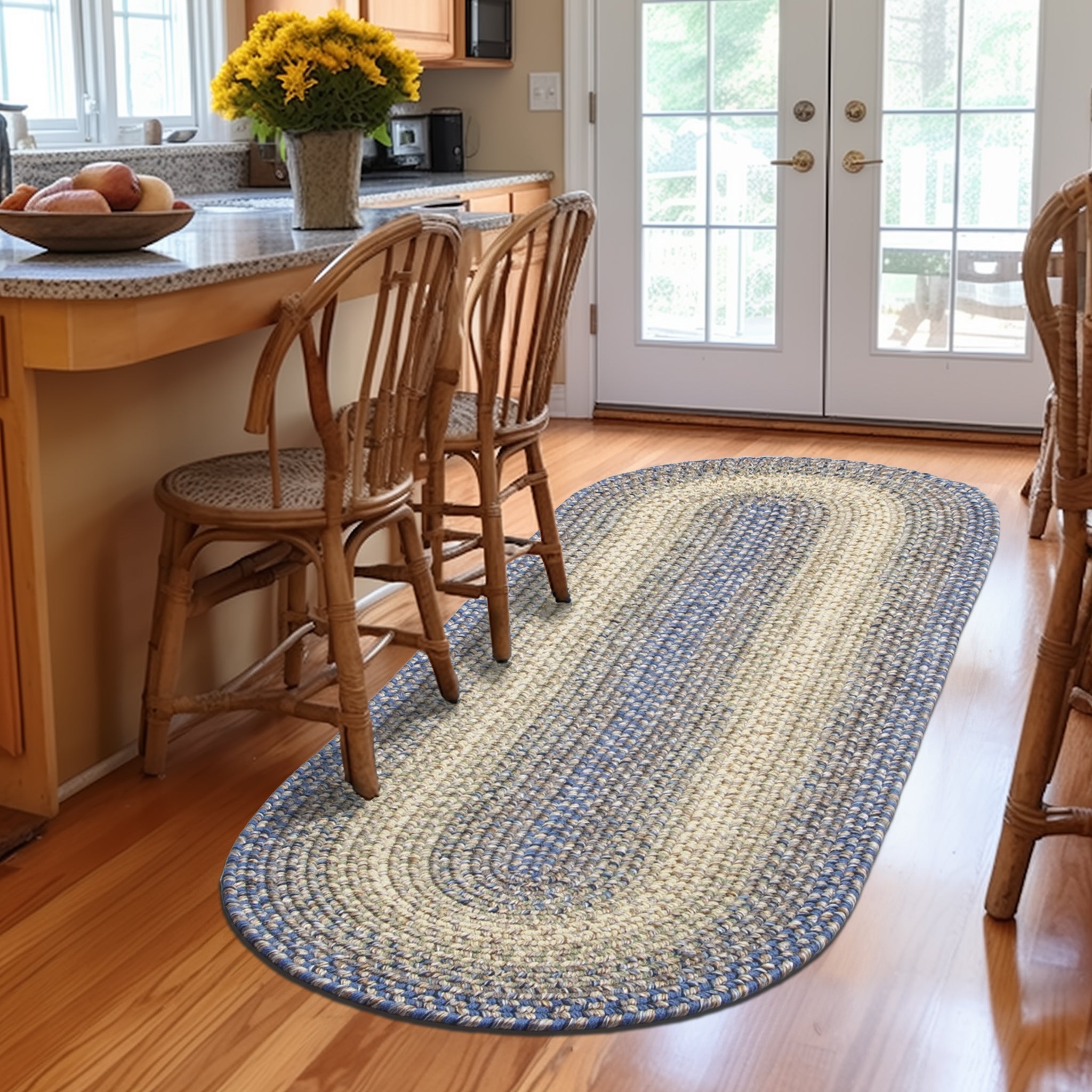 Ridgewood Indoor Outdoor Braided Rug #color_Blue