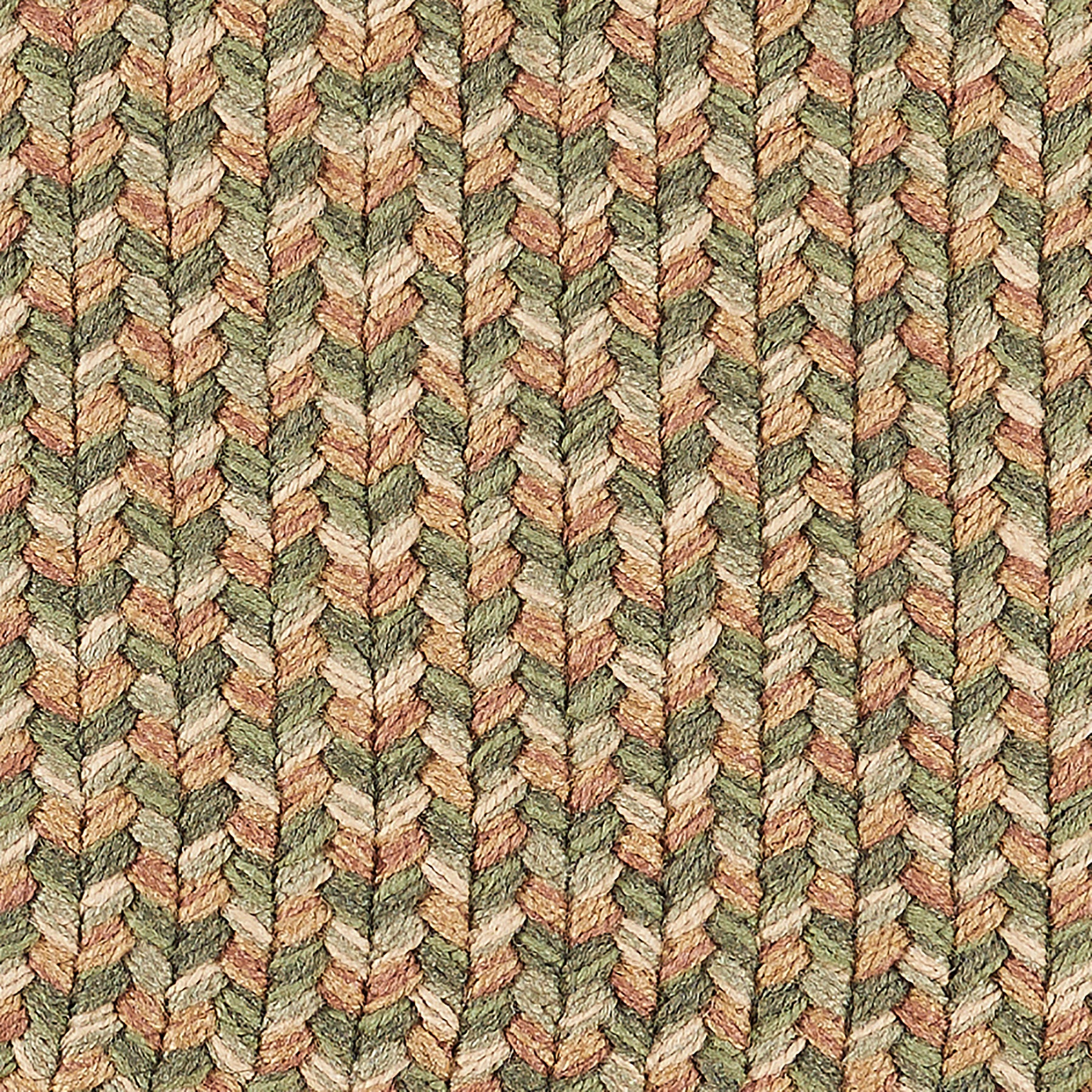 Green & Beige Outdoor Braided Rug - Sanibel Tweed Braided Rug