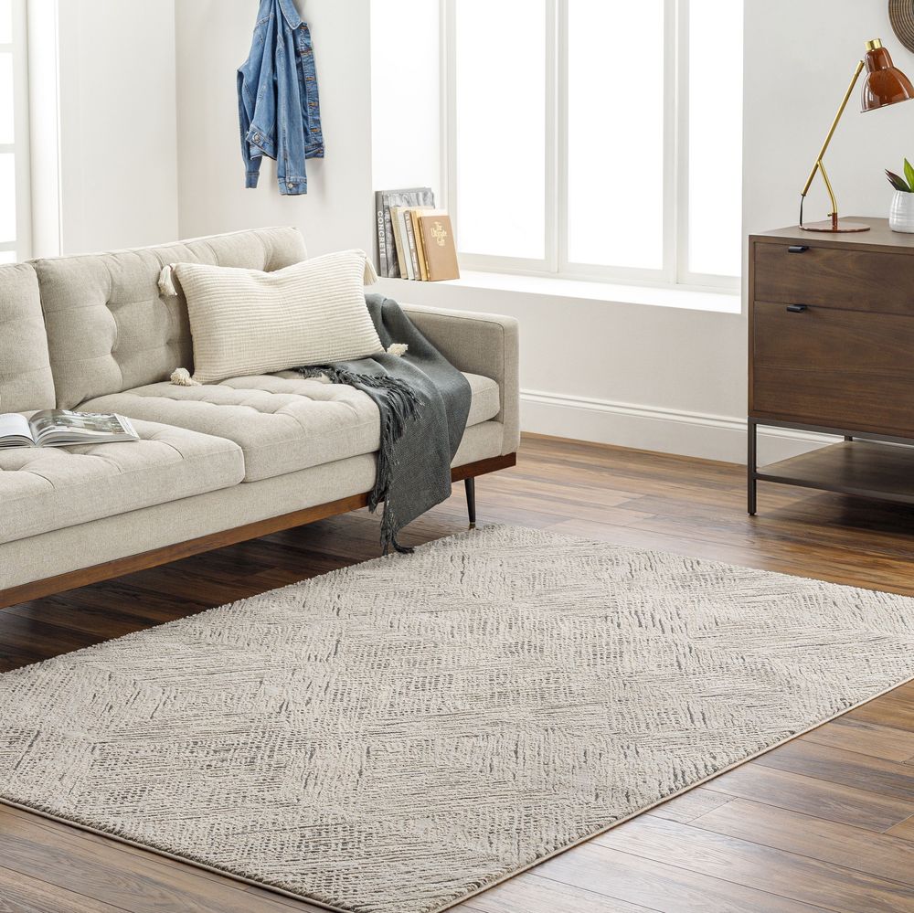 Machine Woven ALD-2313 Taupe, Ivory Rugs #color_taupe, ivory