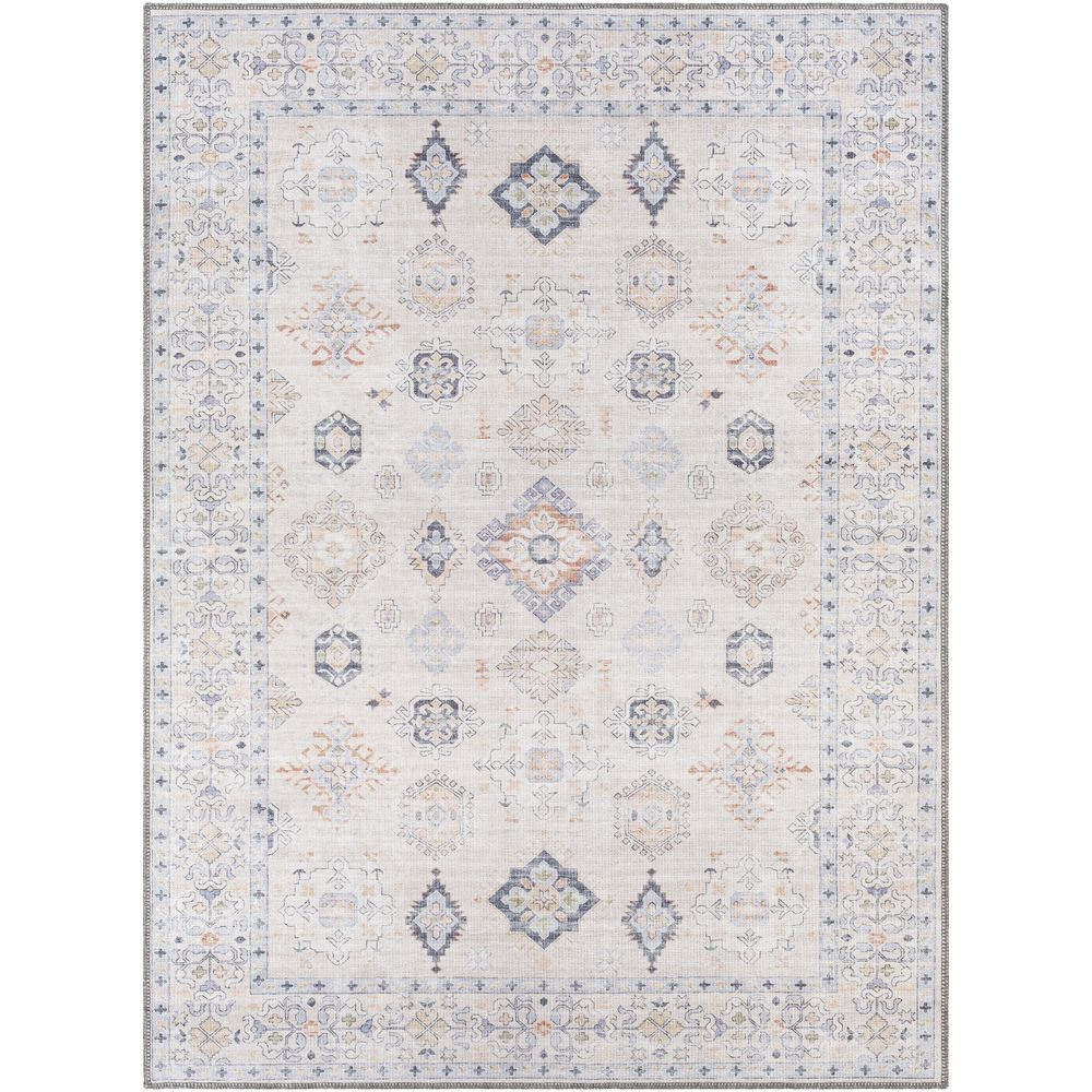 Machine Woven ALY-2302 Rust, Dark Blue Rugs #color_rust, dark blue