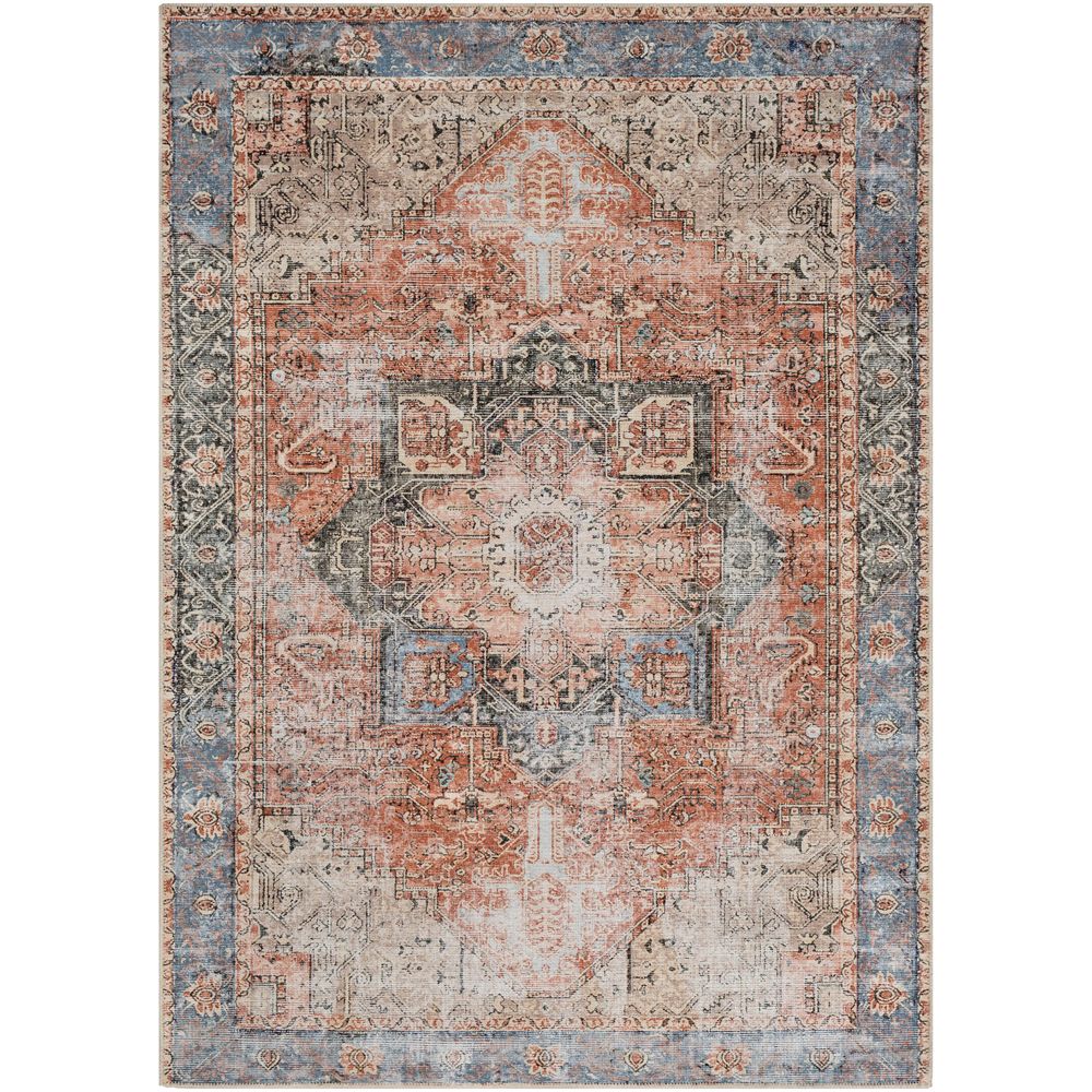 Machine Woven AML-2309 Rust, Light Gray Rugs #color_rust, light gray