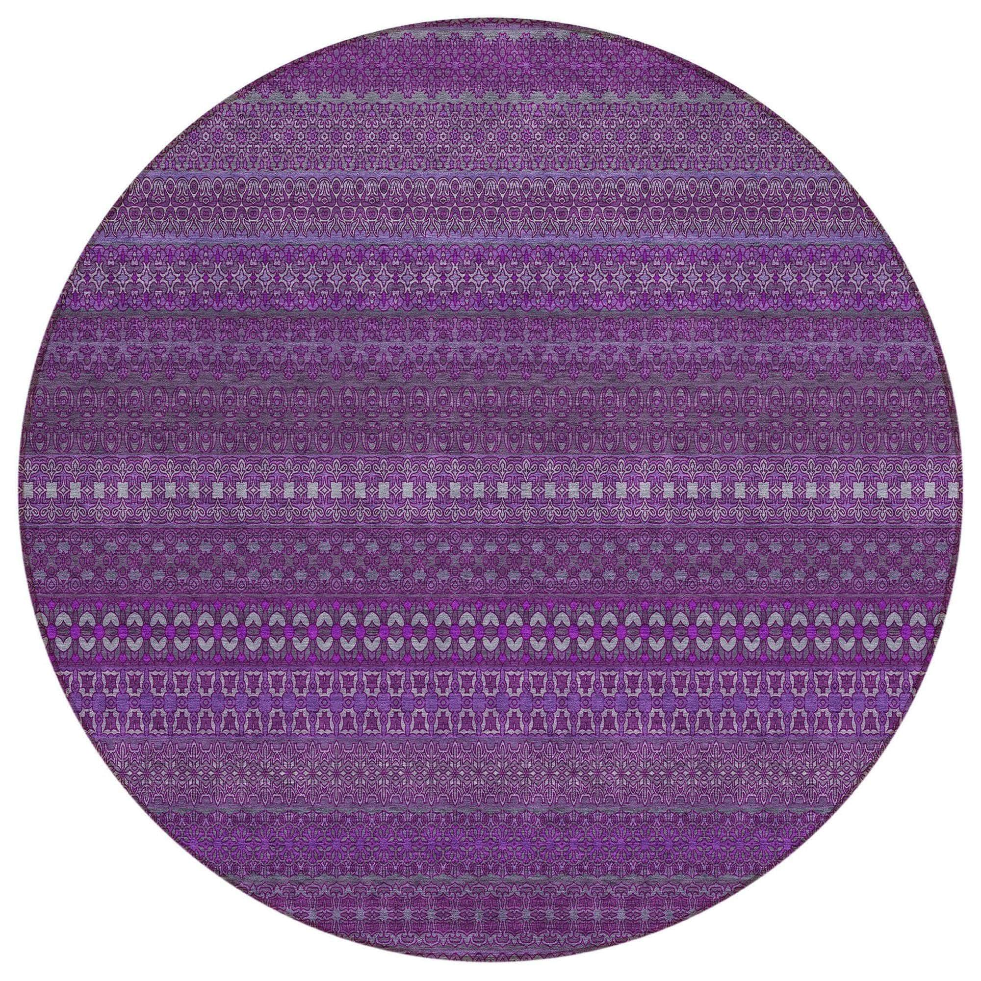 Machine Made ACN527 Eggplant Purple Rugs #color_eggplant purple