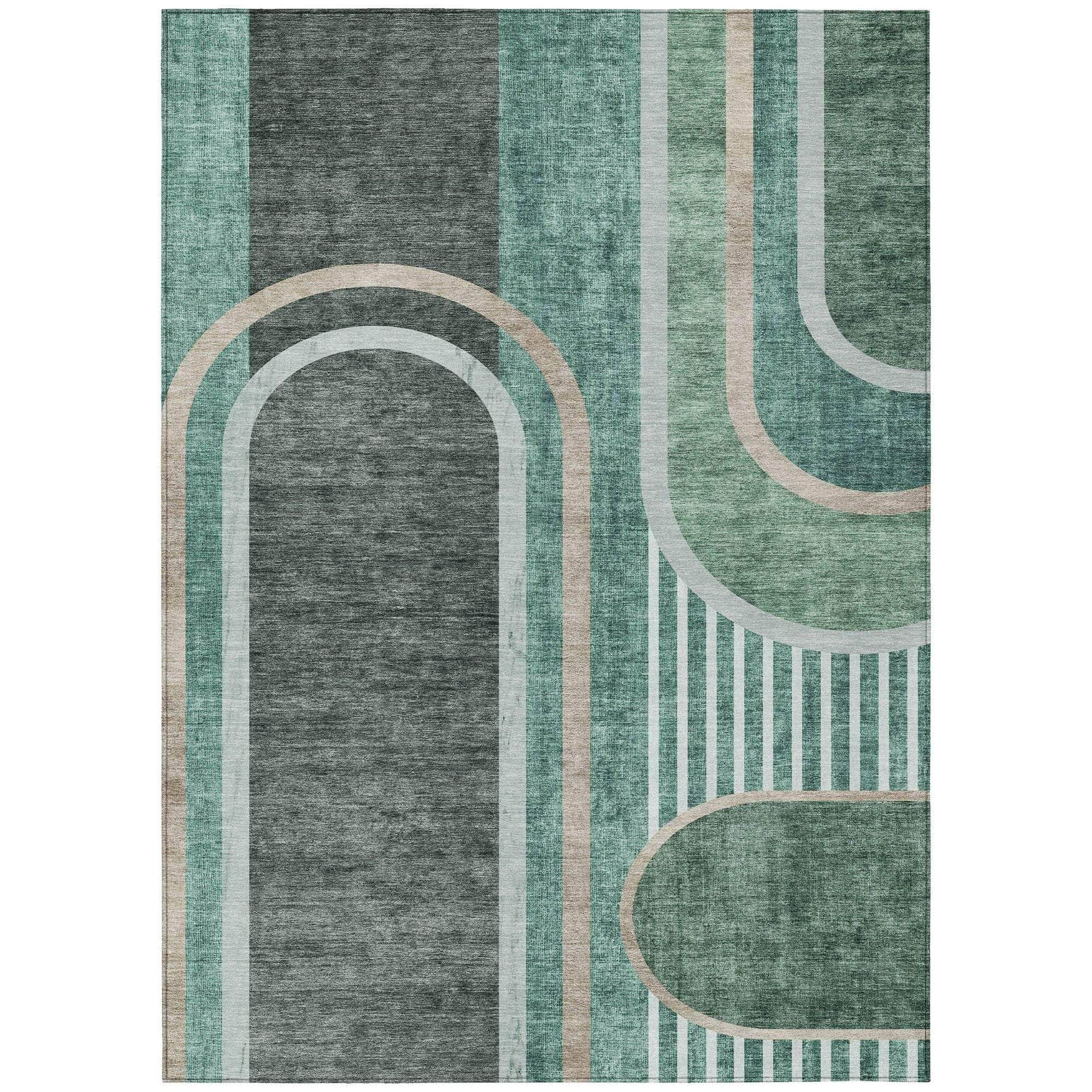 Machine Made ACN532 Emerald Green Rugs #color_emerald green