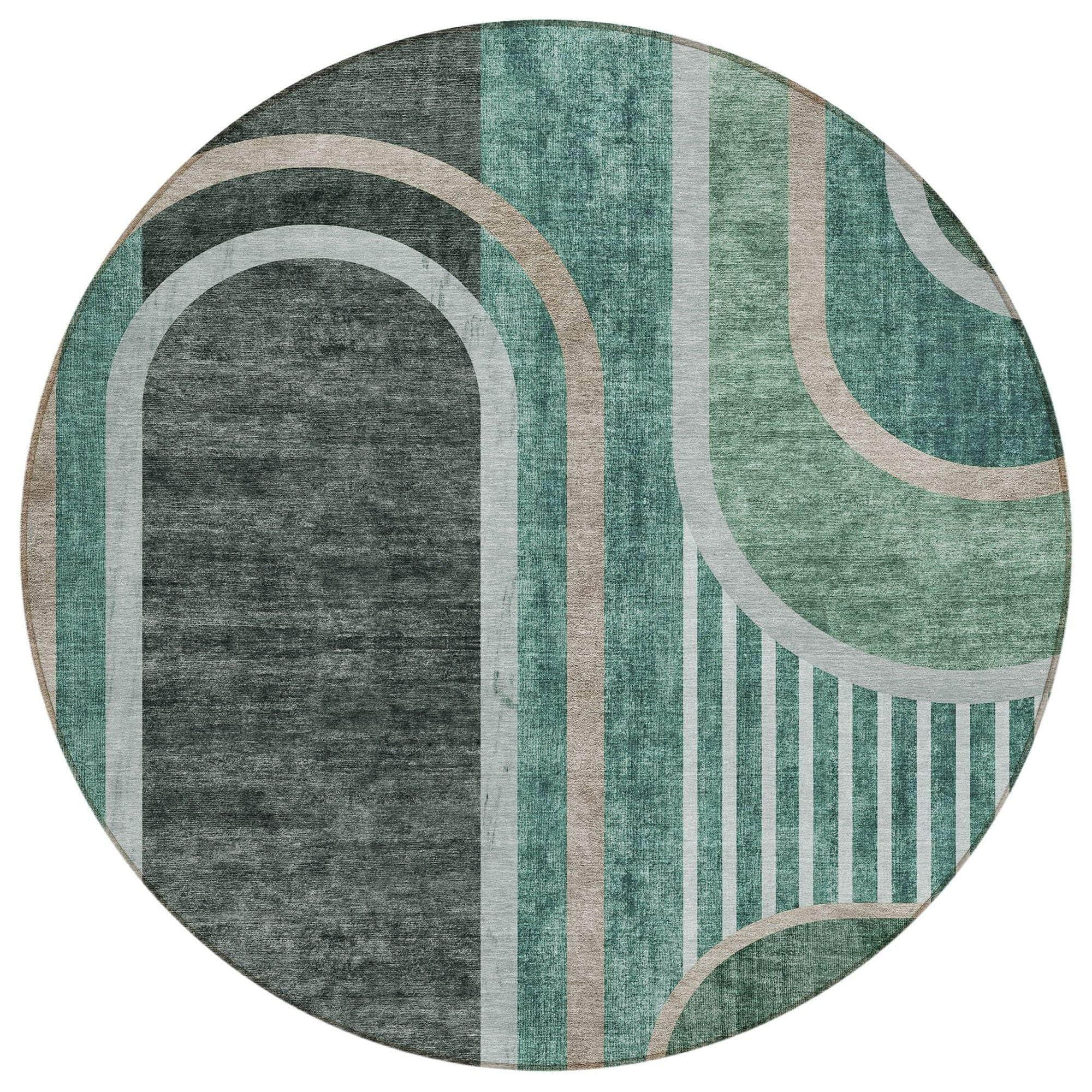 Machine Made ACN532 Emerald Green Rugs #color_emerald green