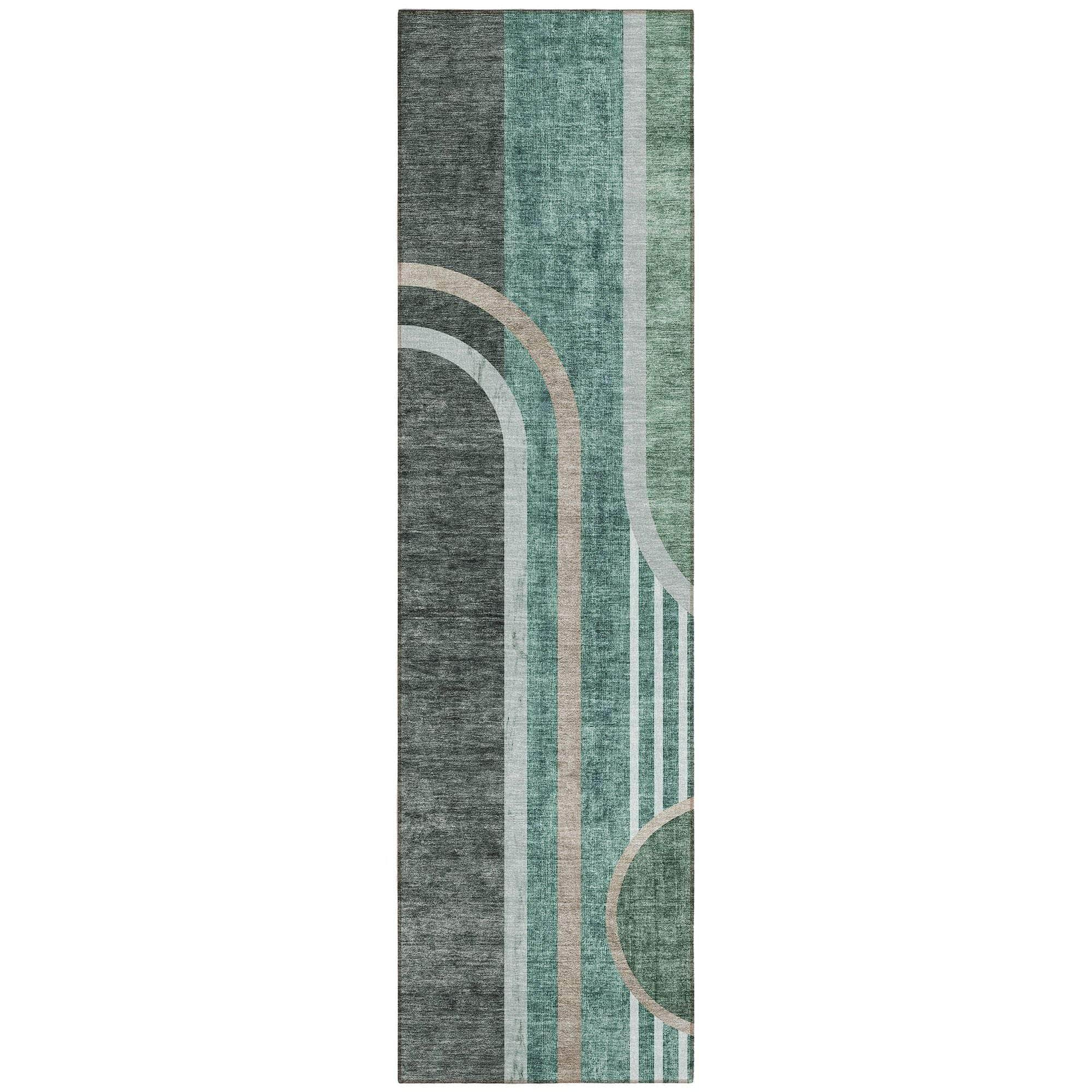 Machine Made ACN532 Emerald Green Rugs #color_emerald green