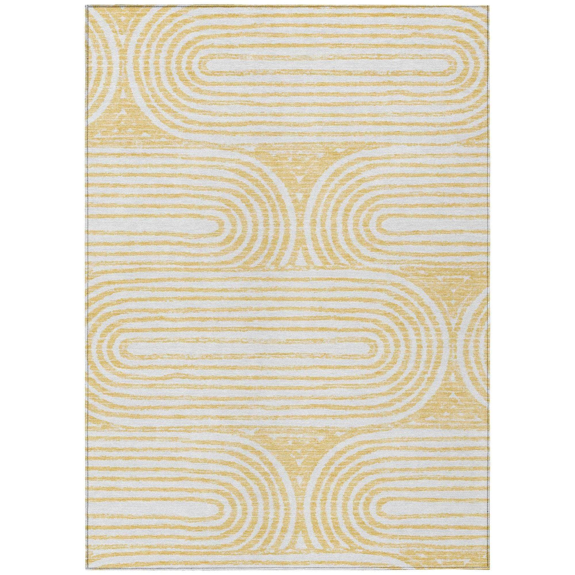 Machine Made ACN540 Gold  Rugs #color_gold 