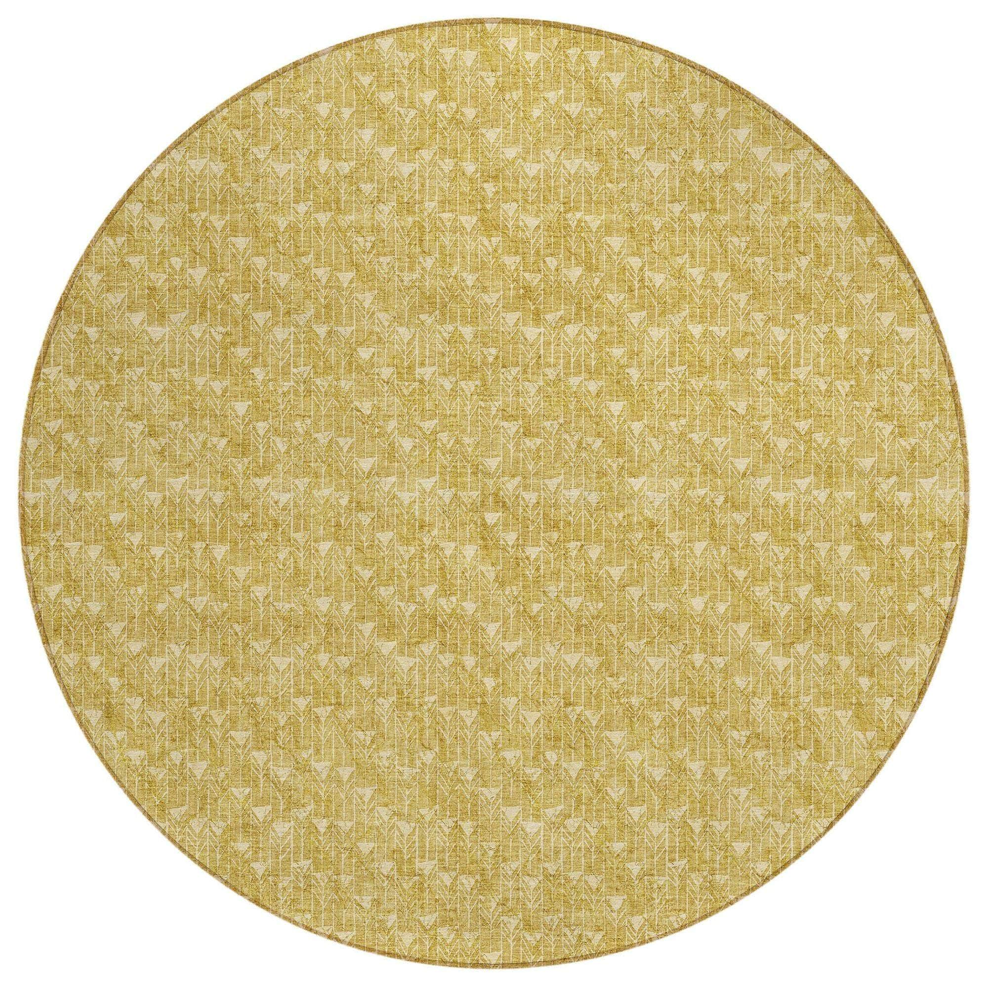 Machine Made ACN514 Gold  Rugs #color_gold 