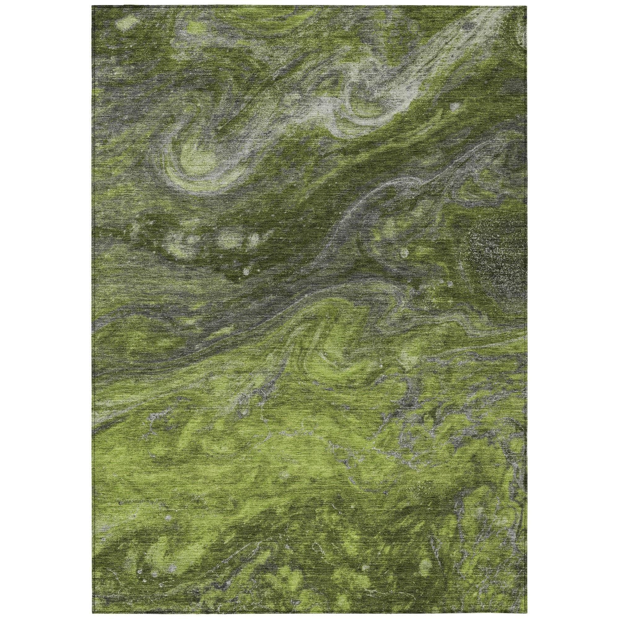 Machine Made ACN599 Green  Rugs #color_green 