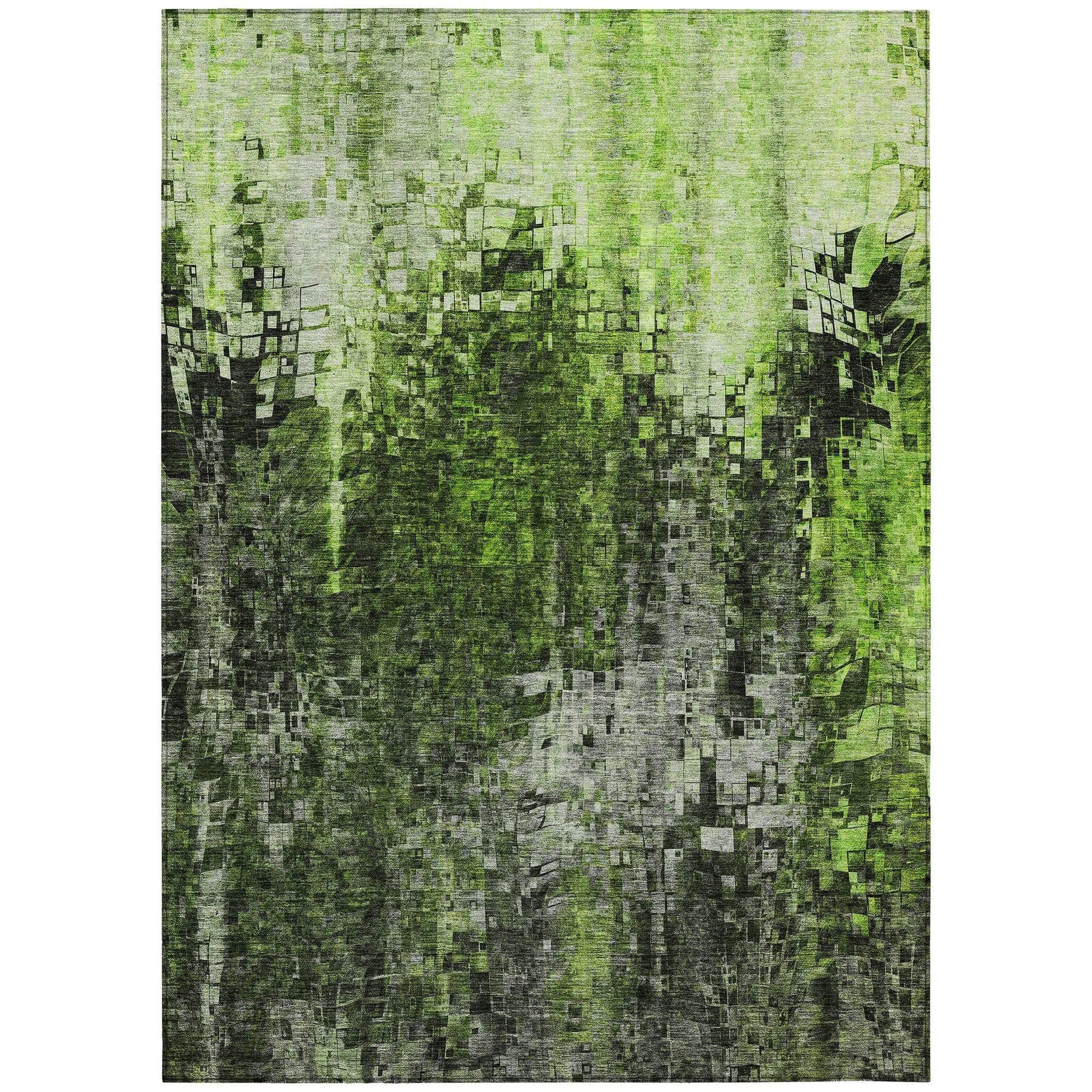 Machine Made ACN581 Green  Rugs #color_green 