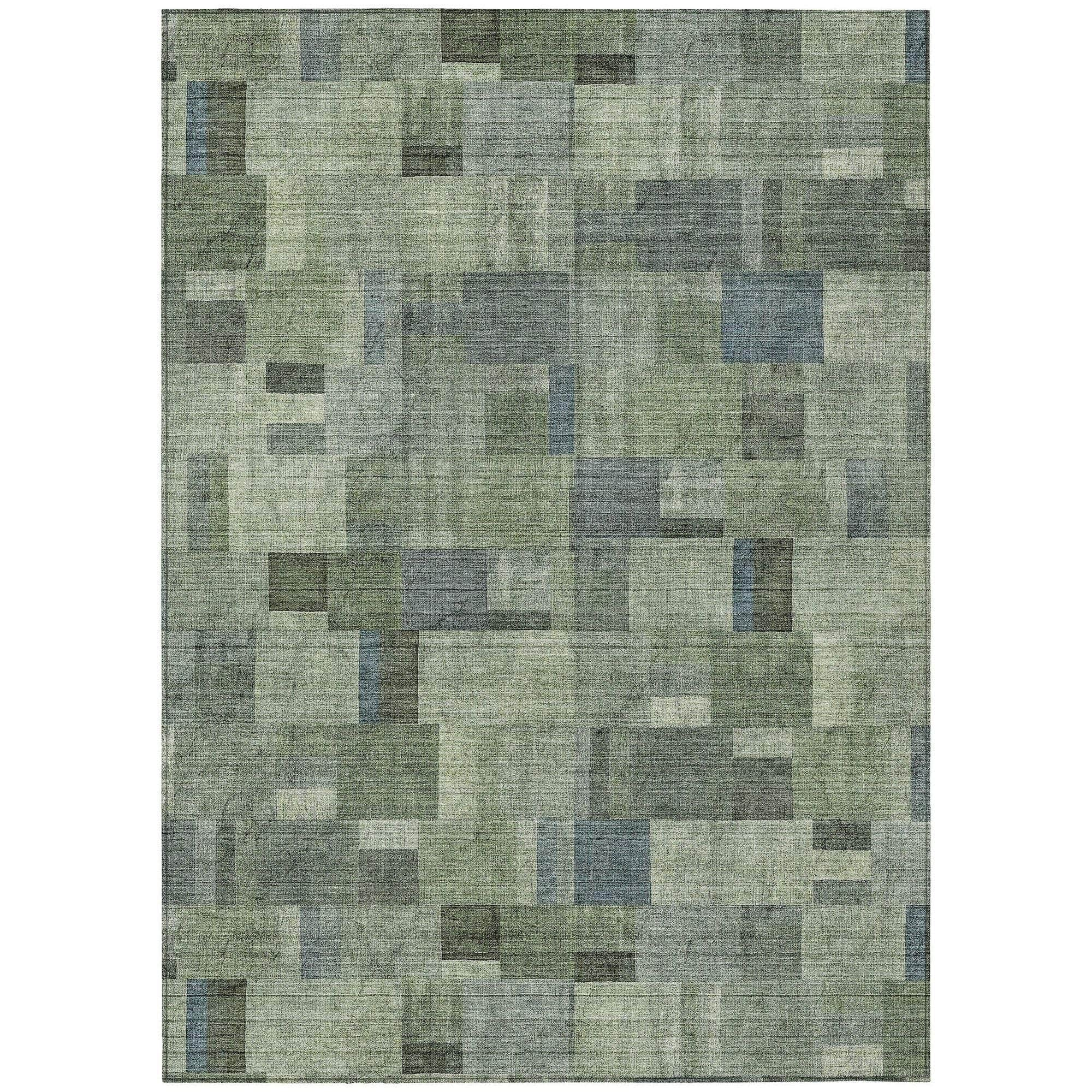 Machine Made ACN639 Green  Rugs #color_green 