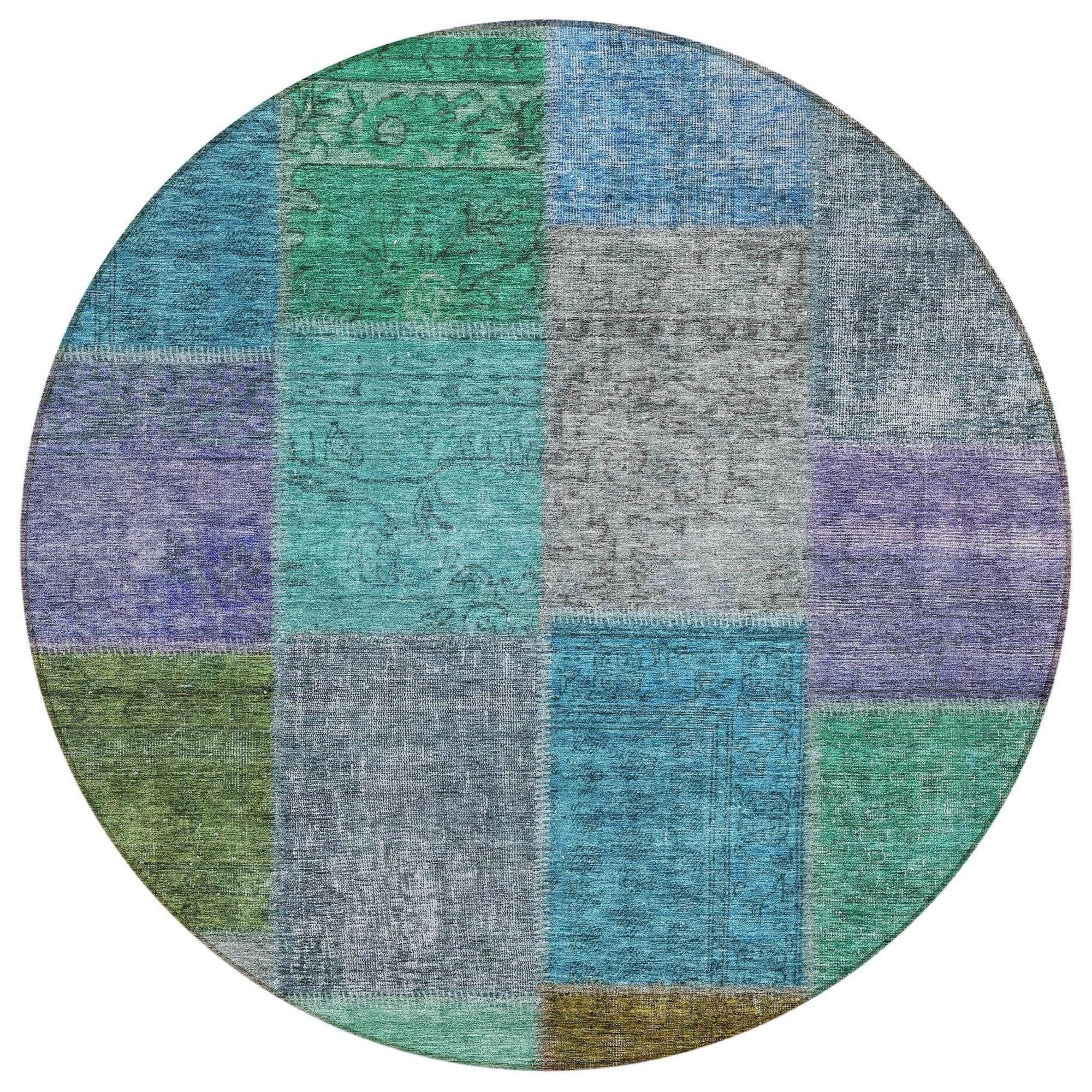 Machine Made ACN663 Green  Rugs #color_green 