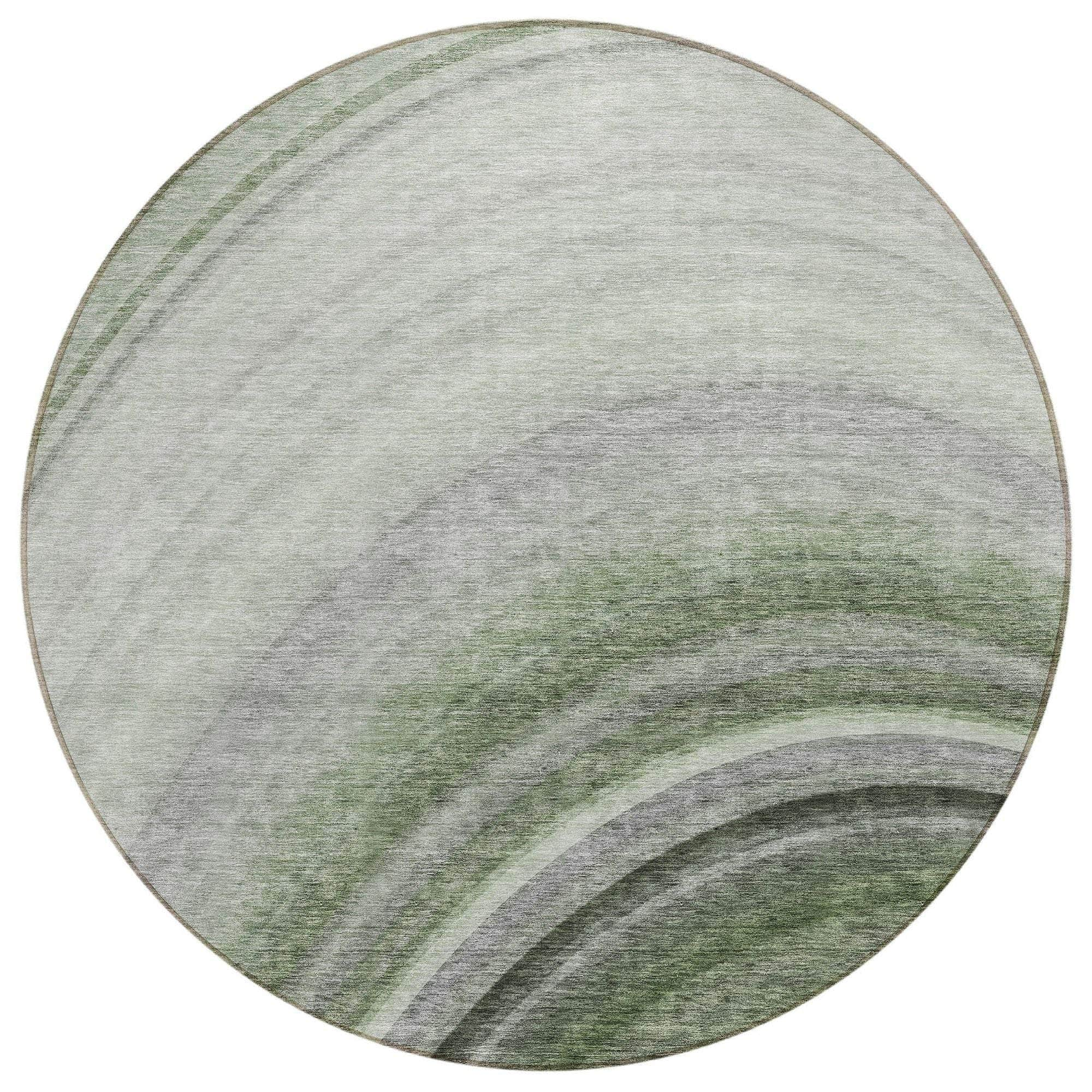 Machine Made ACN584 Green  Rugs #color_green 