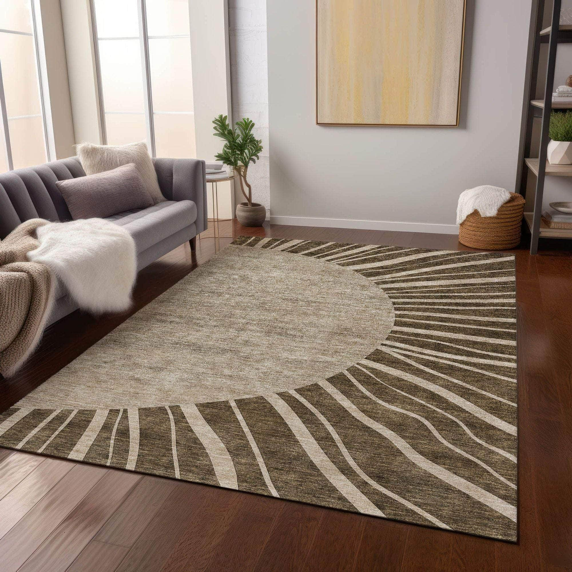 Machine Made ACN668 Brown  Rugs #color_brown 