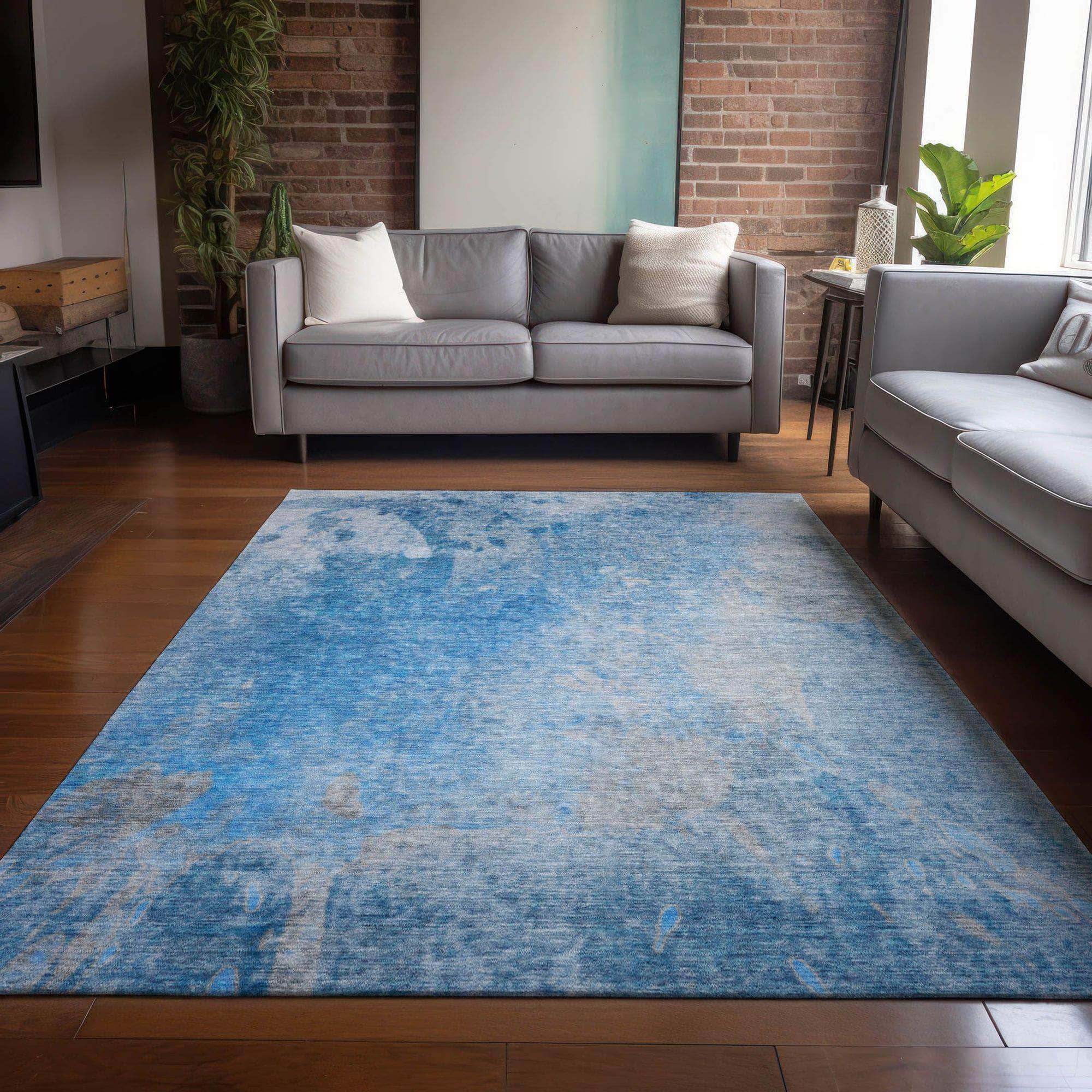 Machine Made ACN562 Blue  Rugs #color_blue 