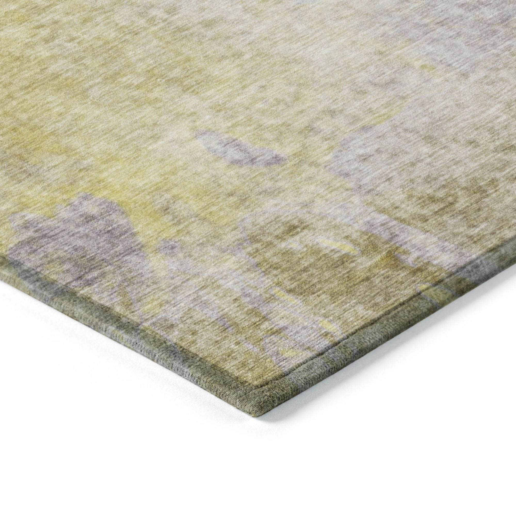 Machine Made ACN562 Gold  Rugs #color_gold 