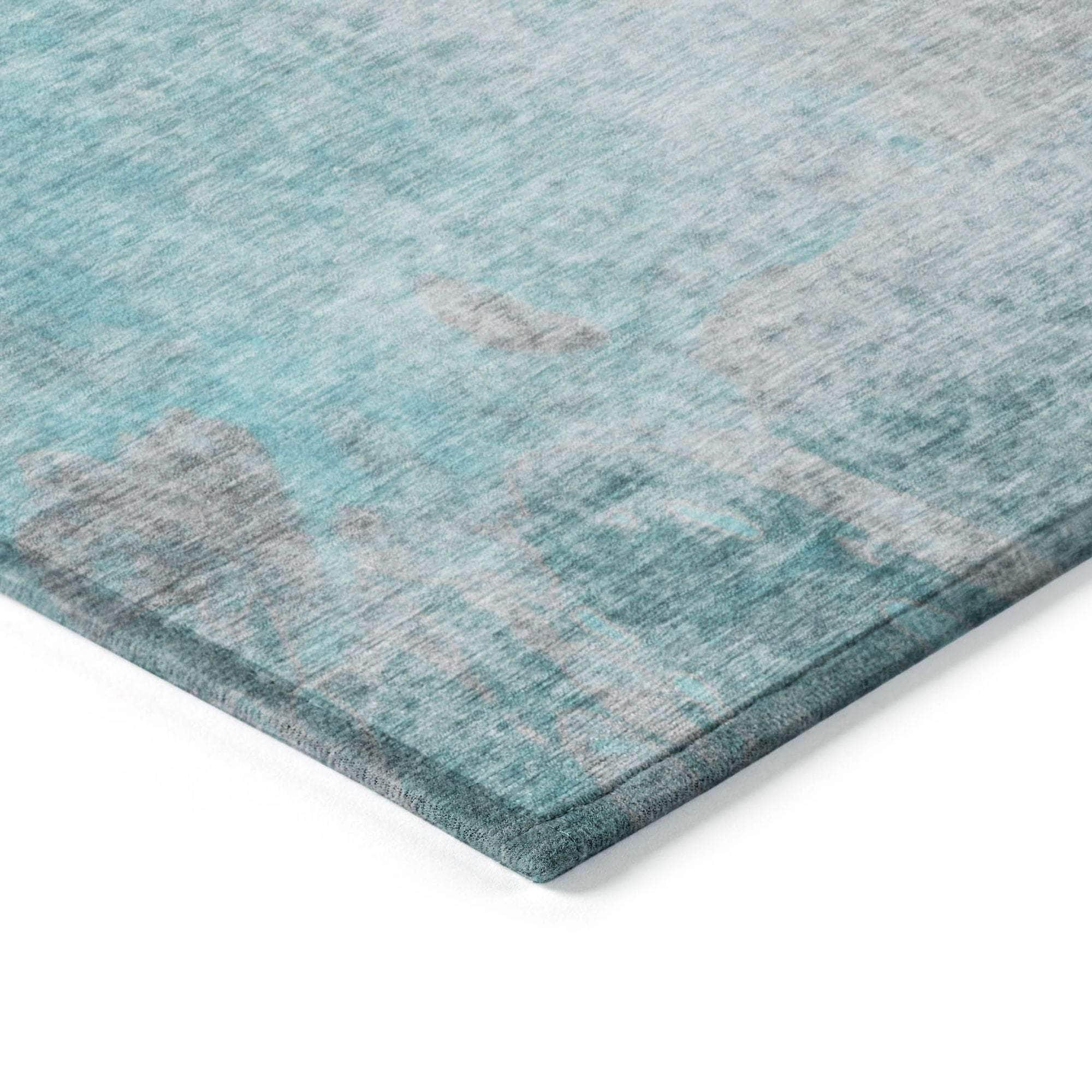 Machine Made ACN562 Teal  Rugs #color_teal 