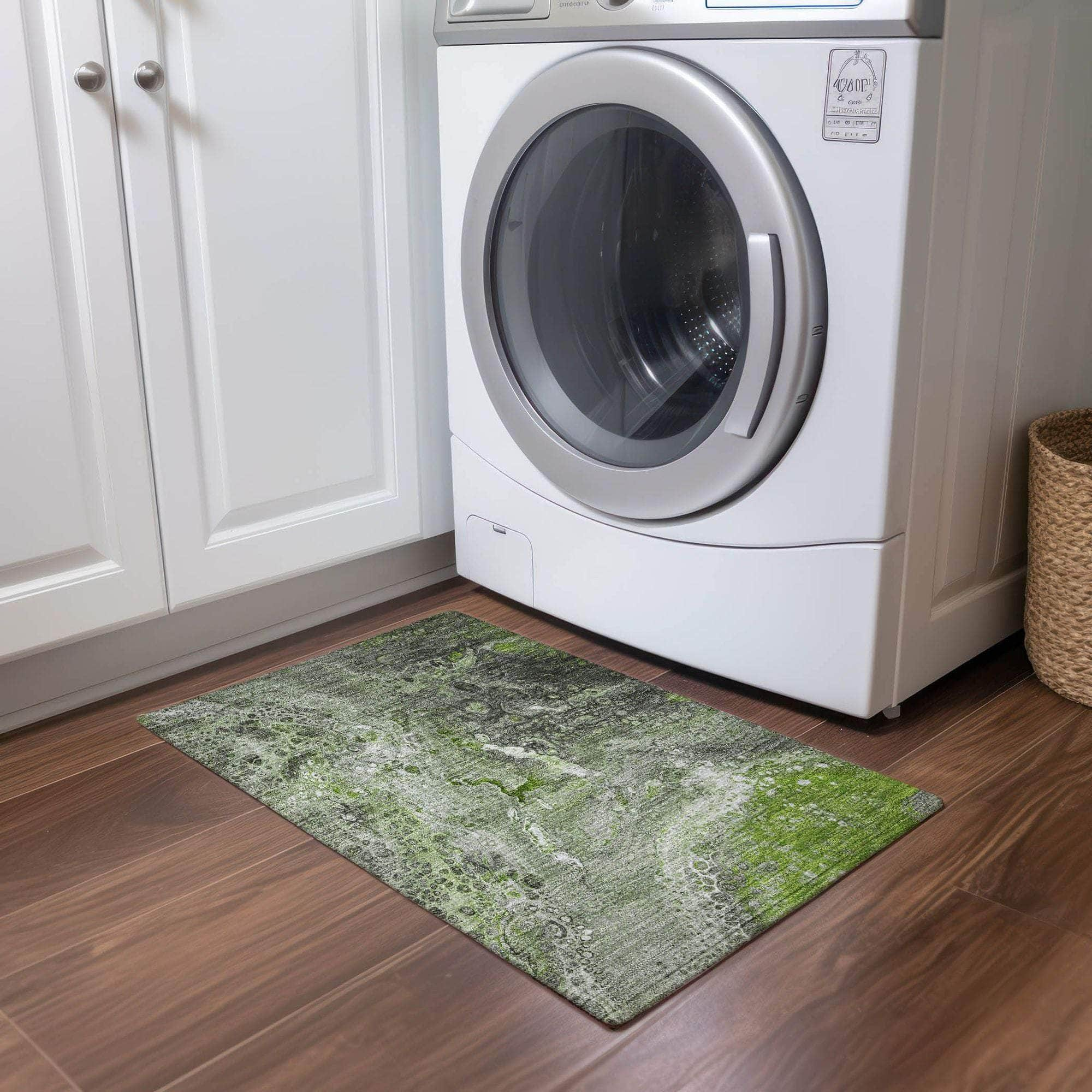 Machine Made ACN588 Aloe Green Rugs #color_aloe green