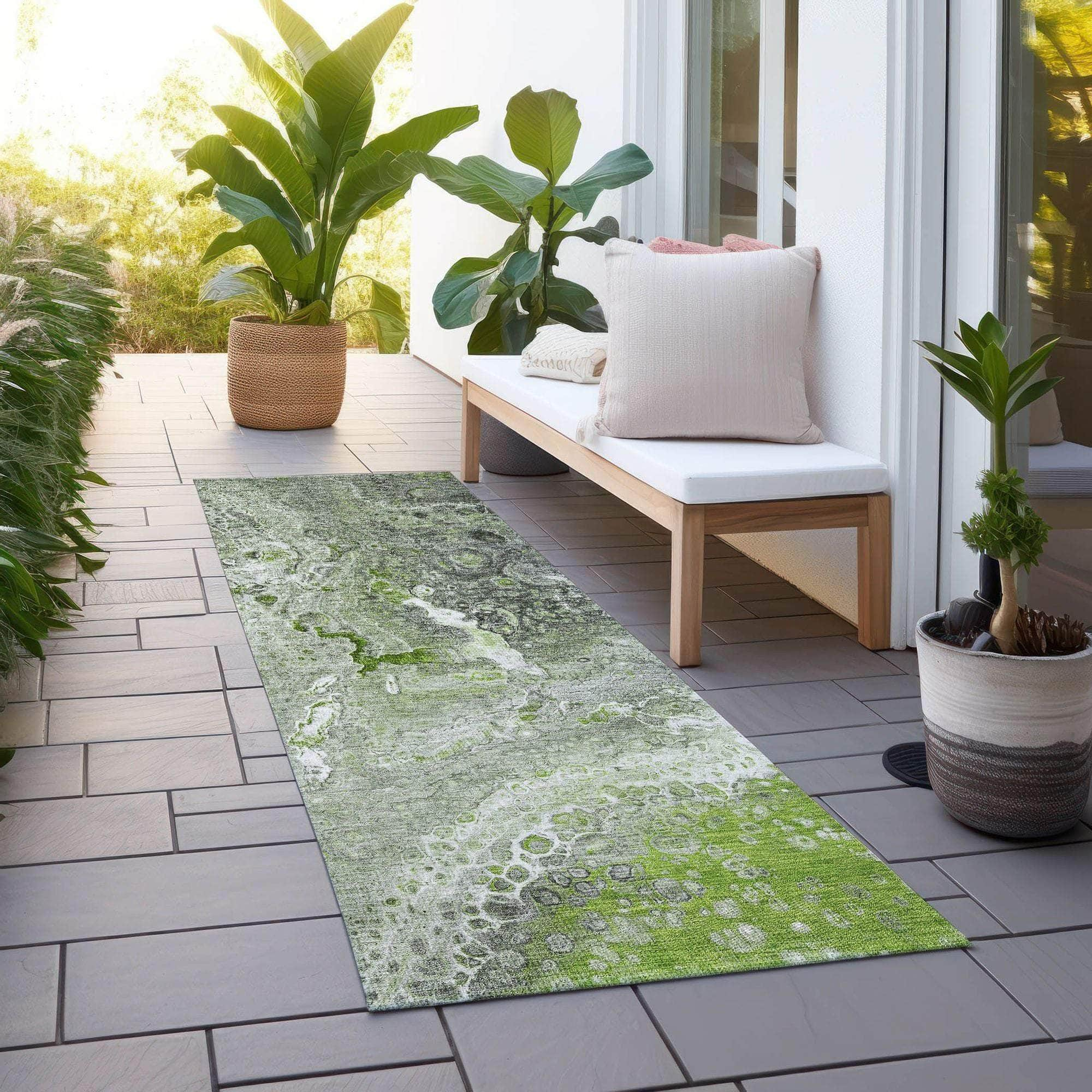 Machine Made ACN588 Aloe Green Rugs #color_aloe green