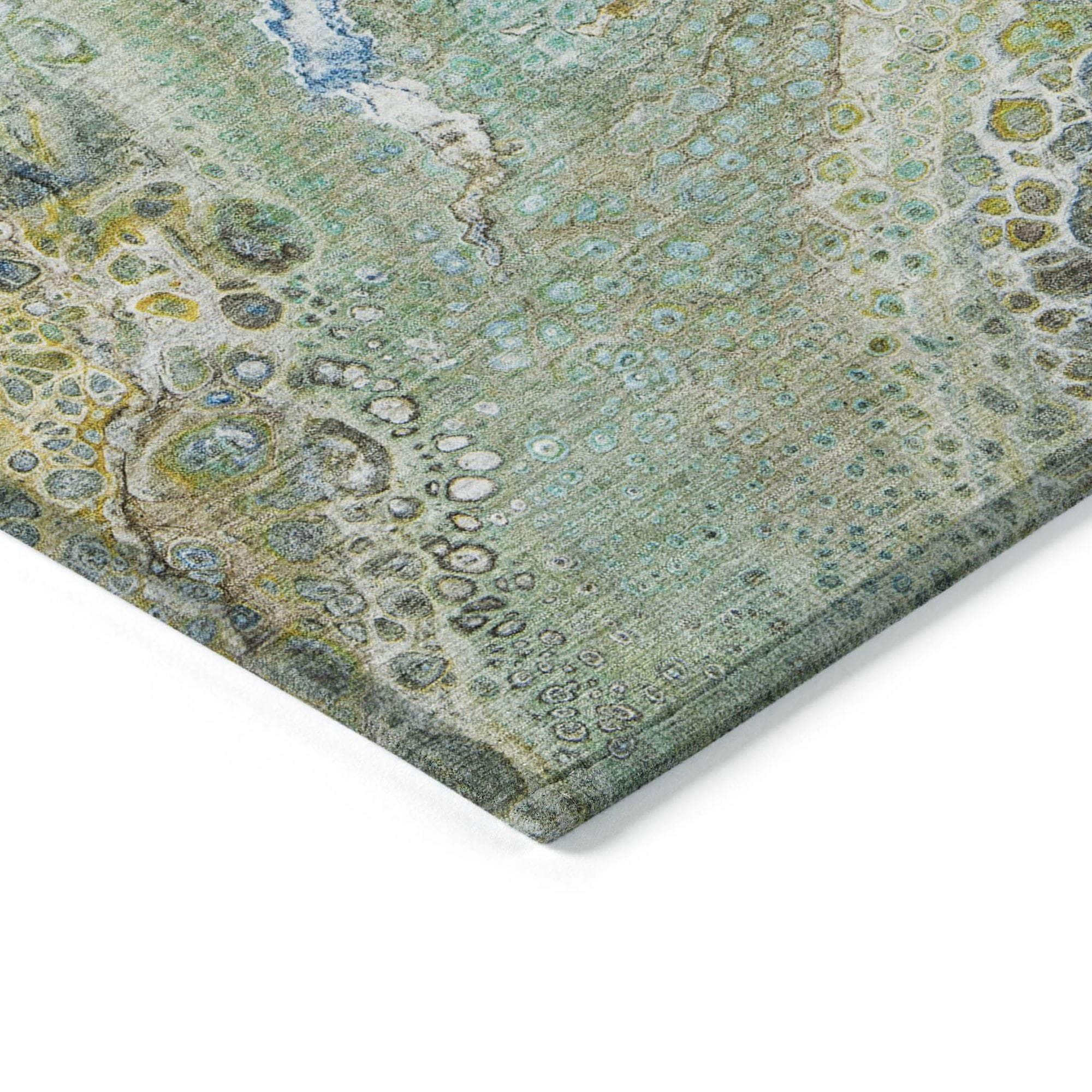 Machine Made ACN588 Teal  Rugs #color_teal 