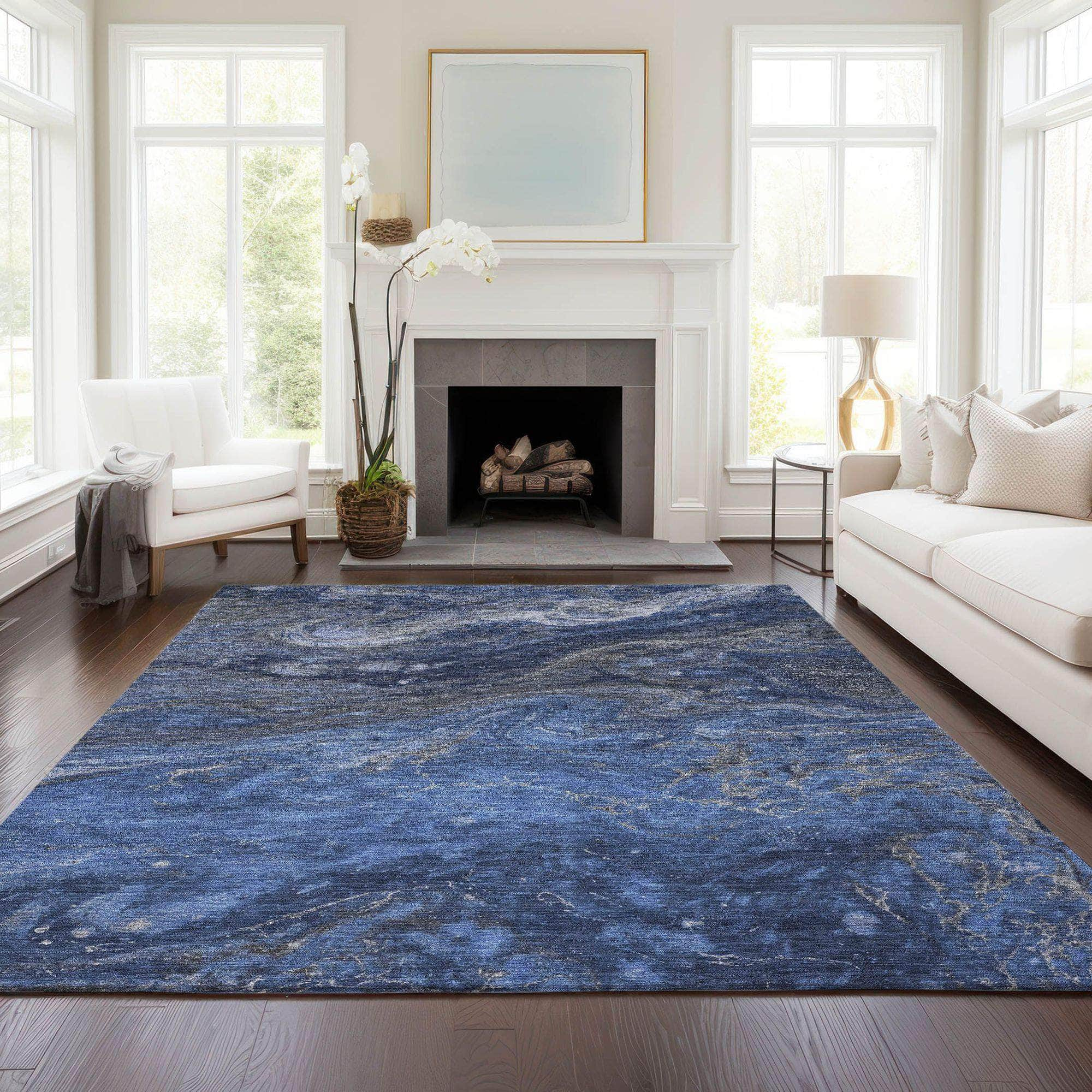 Machine Made ACN599 Blue  Rugs #color_blue 