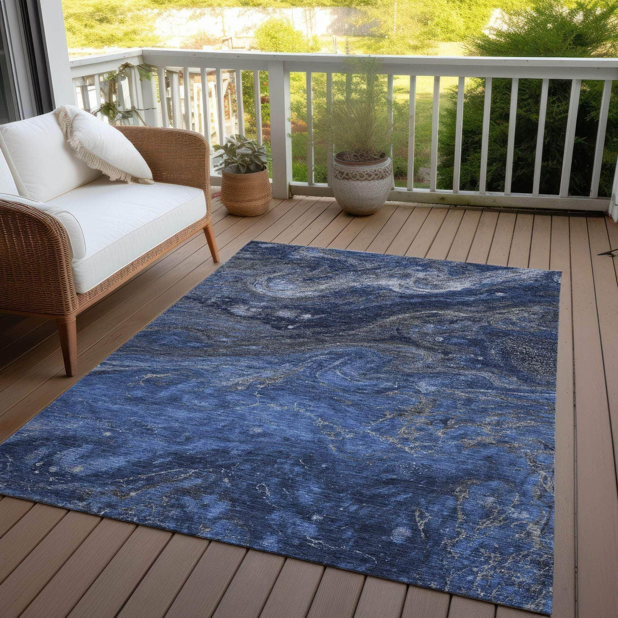 Machine Made ACN599 Blue  Rugs #color_blue 