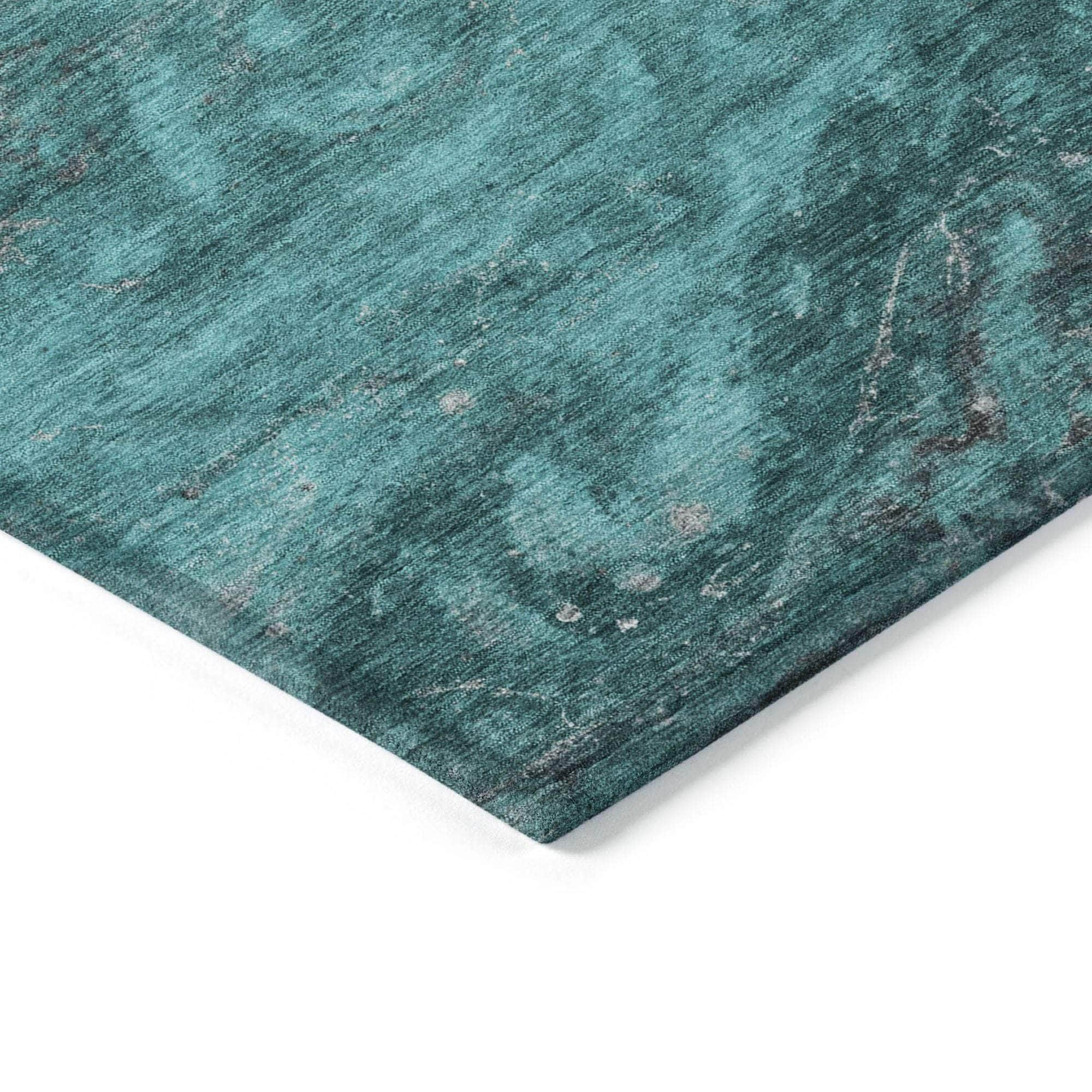 Machine Made ACN599 Teal  Rugs #color_teal 