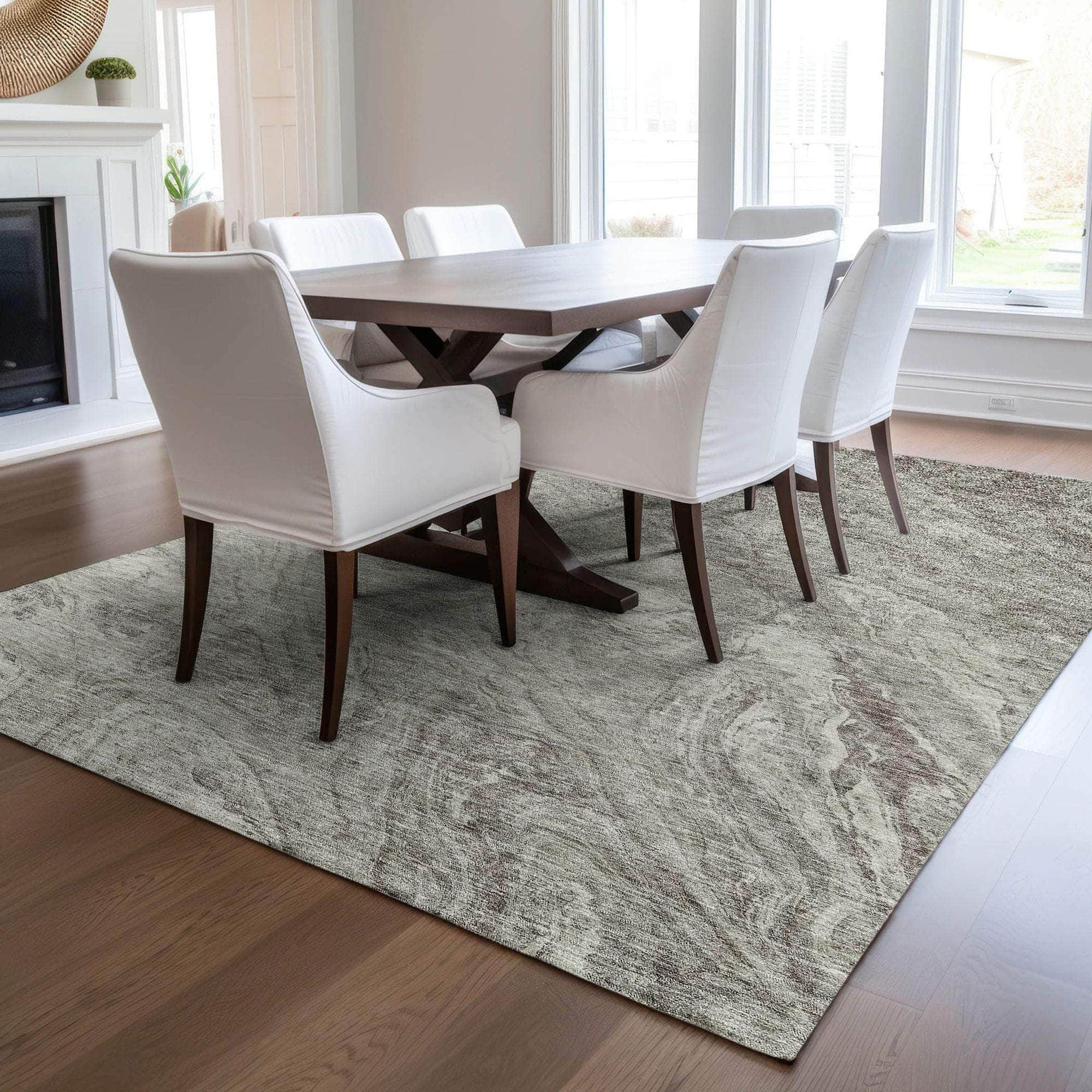 Machine Made ACN640 Taupe Brown Rugs #color_taupe brown