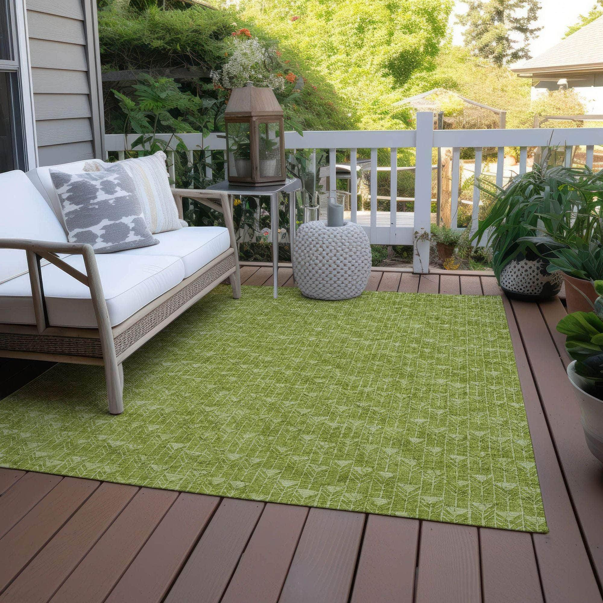 Machine Made ACN514 Aloe Green Rugs #color_aloe green