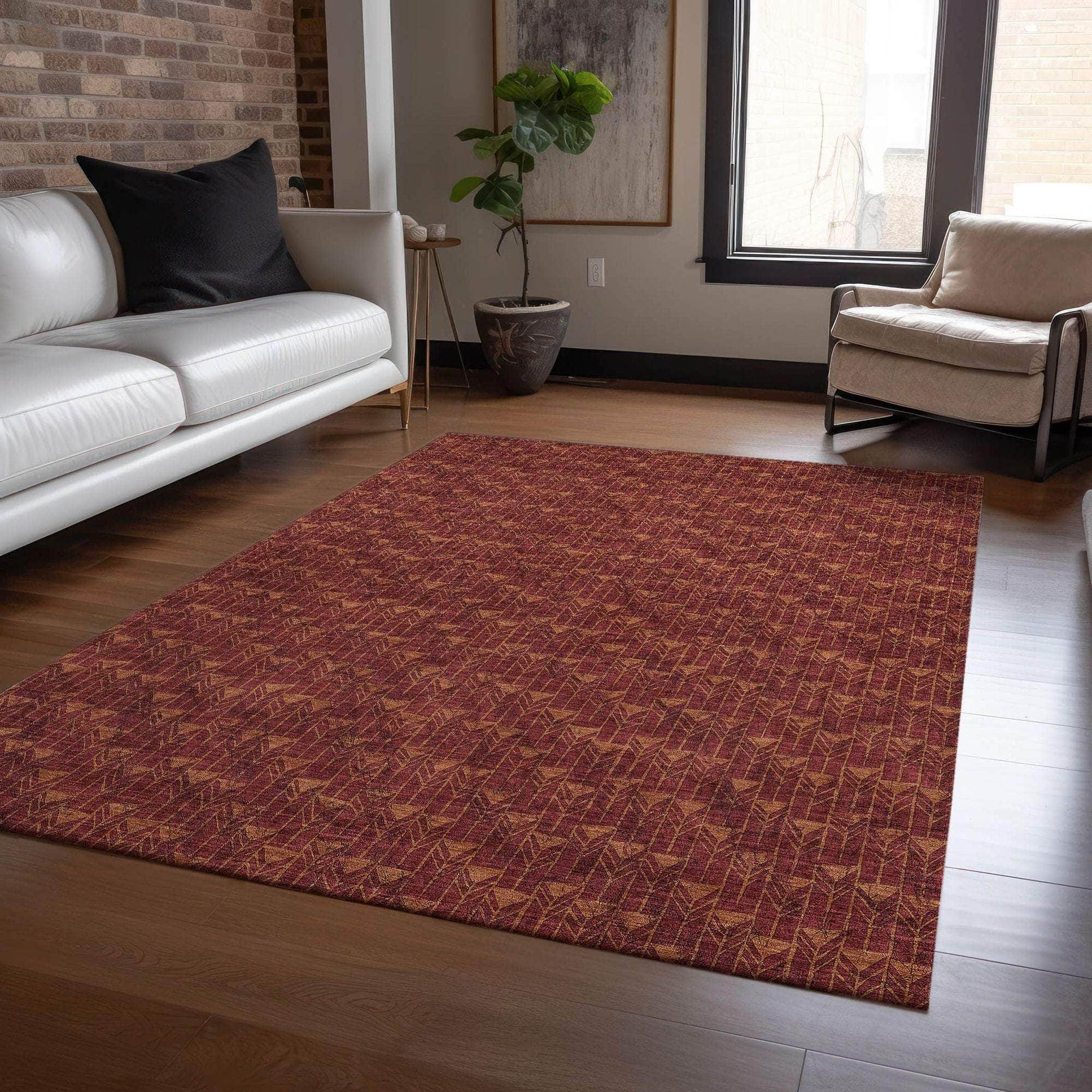 Machine Made ACN514 Burgundy Red Rugs #color_burgundy red